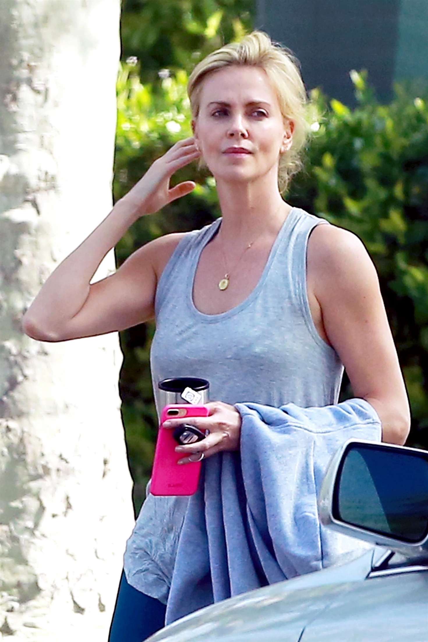Charlize Theron in Tights out in Los Angeles