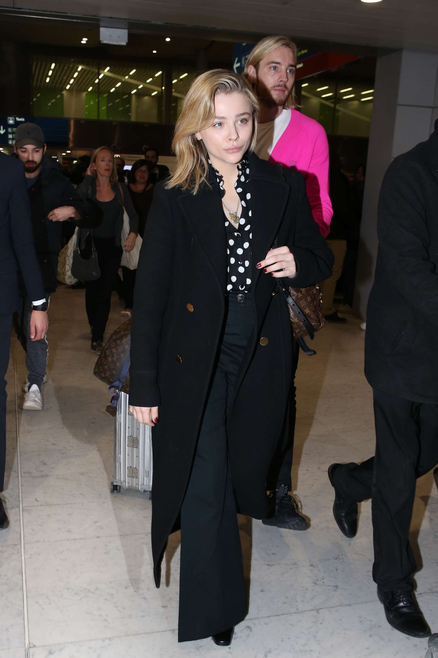 Chloe Moretz â€“ Arriving at Charles de Gaulle Airport in Paris