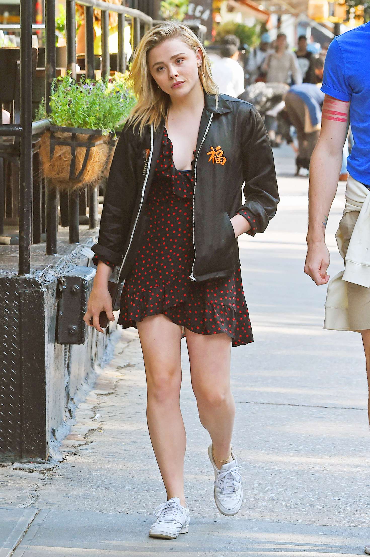 Chloe Moretz in Mini Dress out in Tribeca
