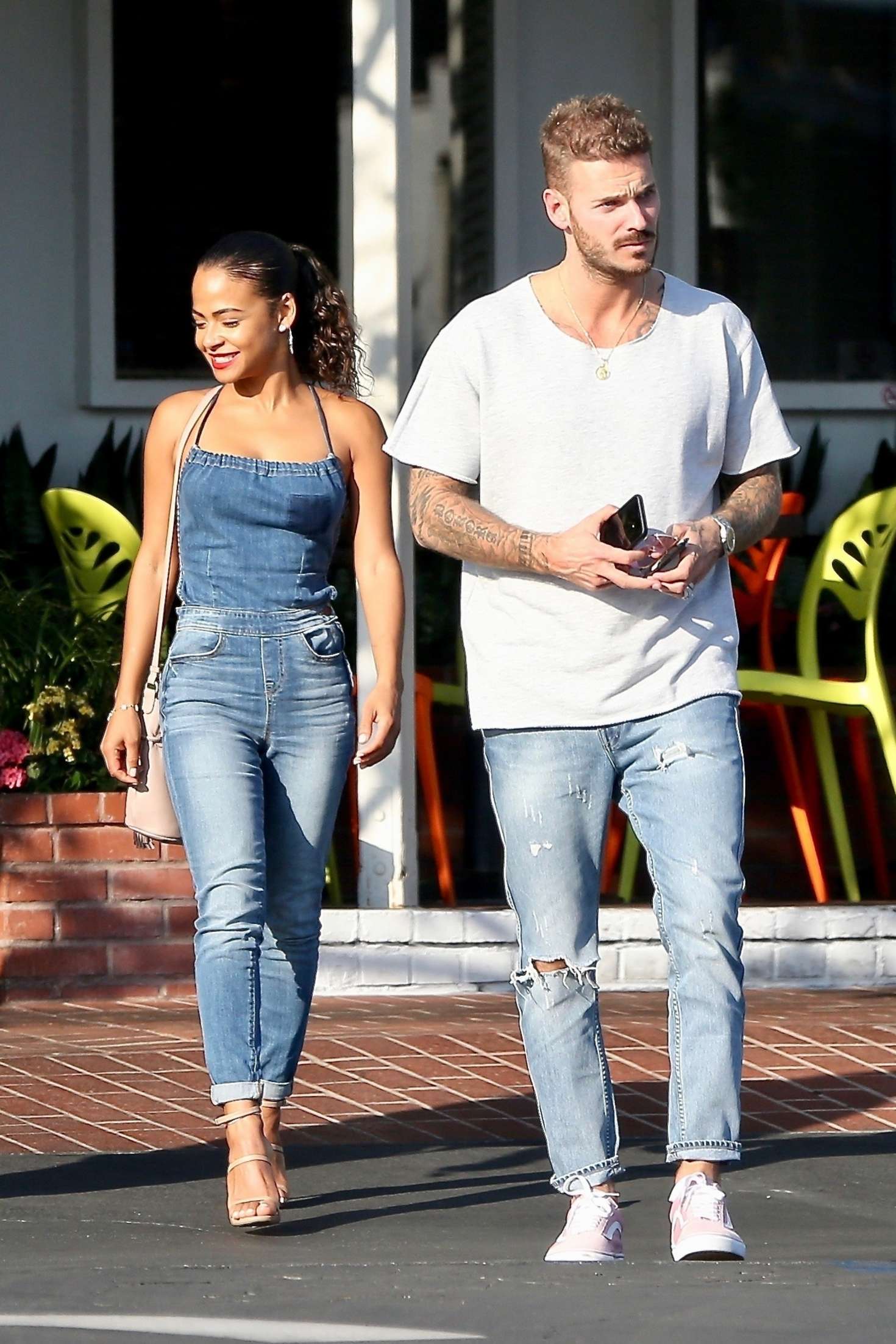 Christina Milian in Jeans at Fred Segal in West Hollywood