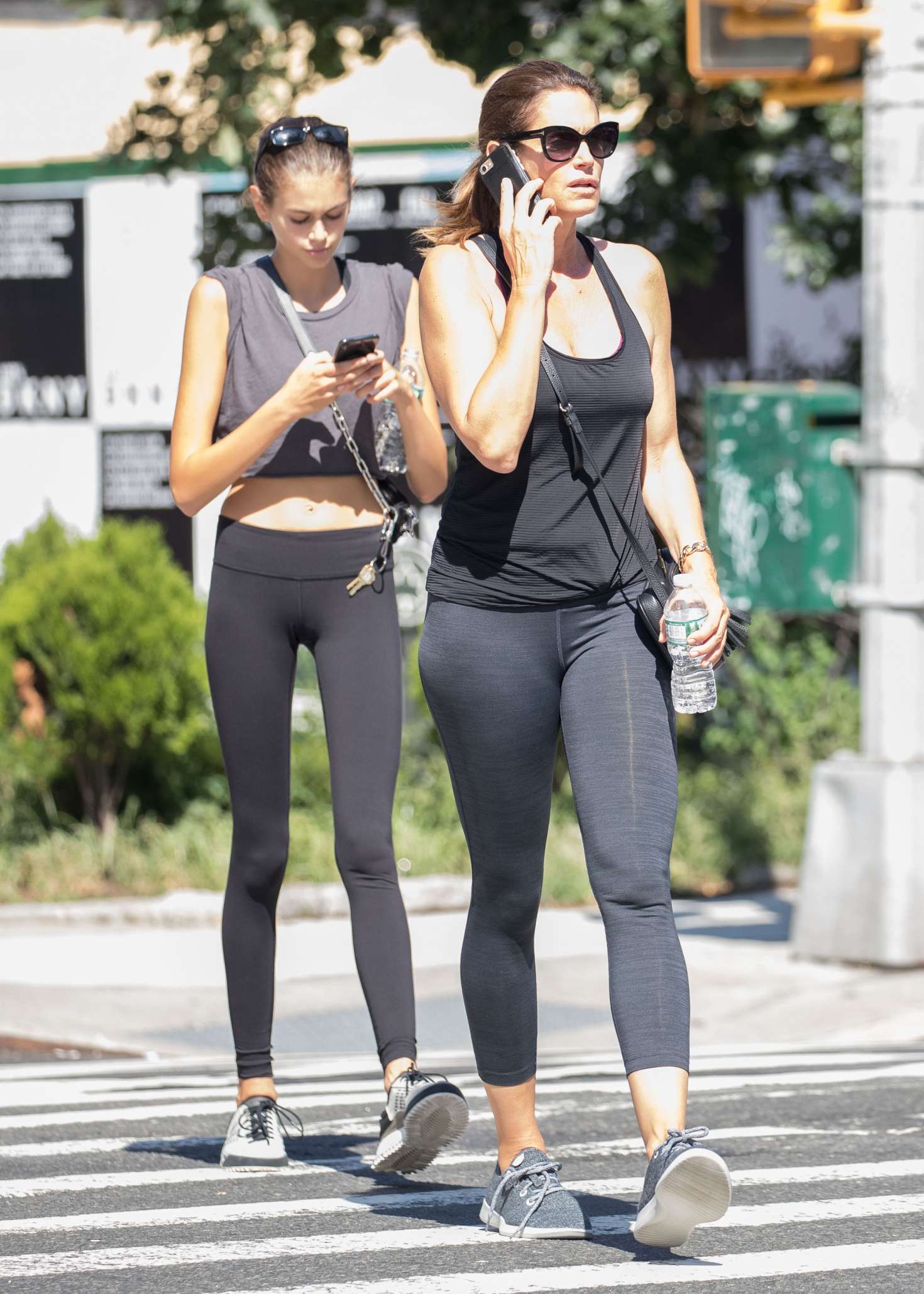 Cindy Crawford and Kaia Gerber â€“ Leaving the gym in New York City