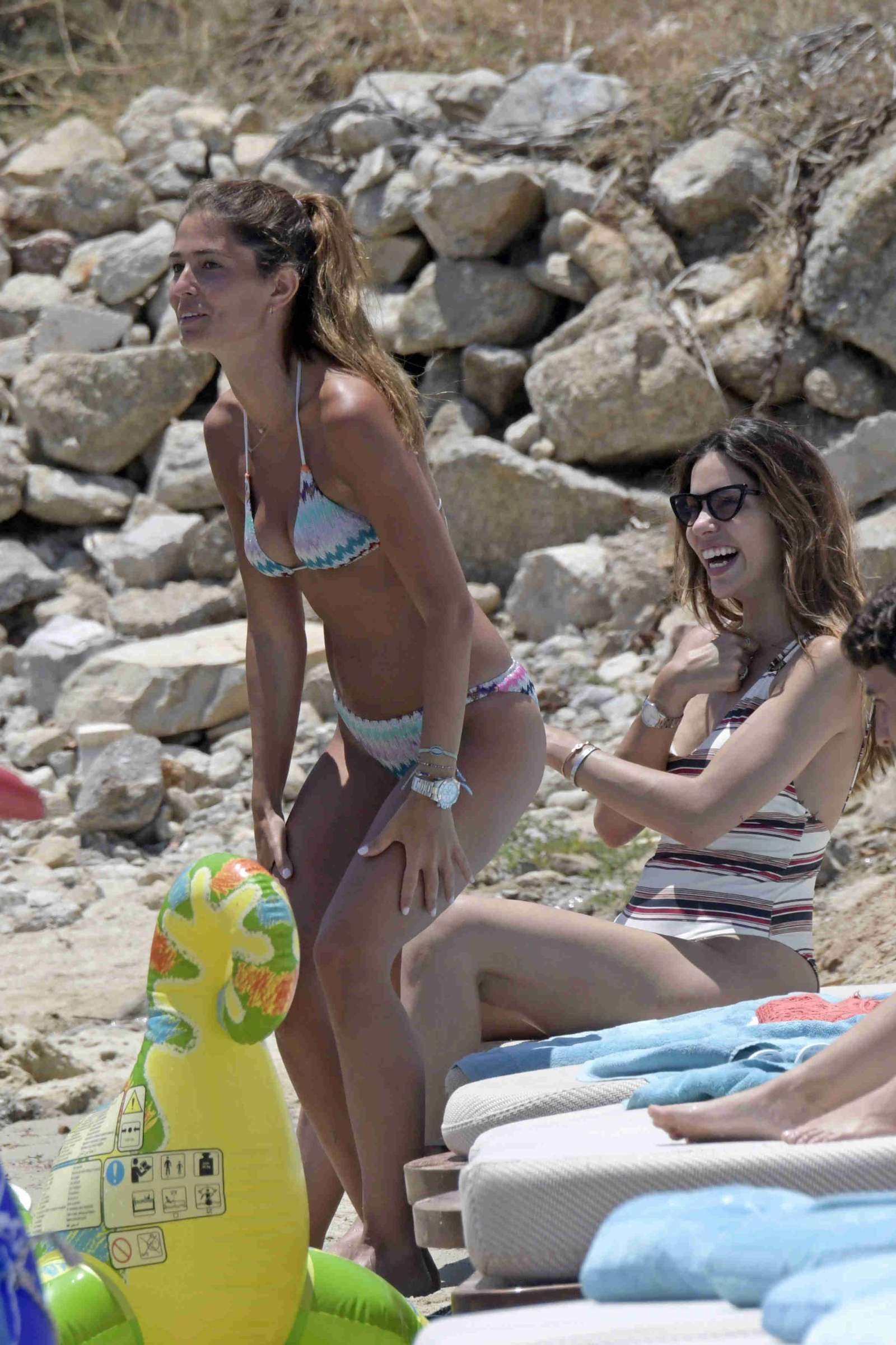 Coral Simanovich in Bikini on the beach in Mykonos