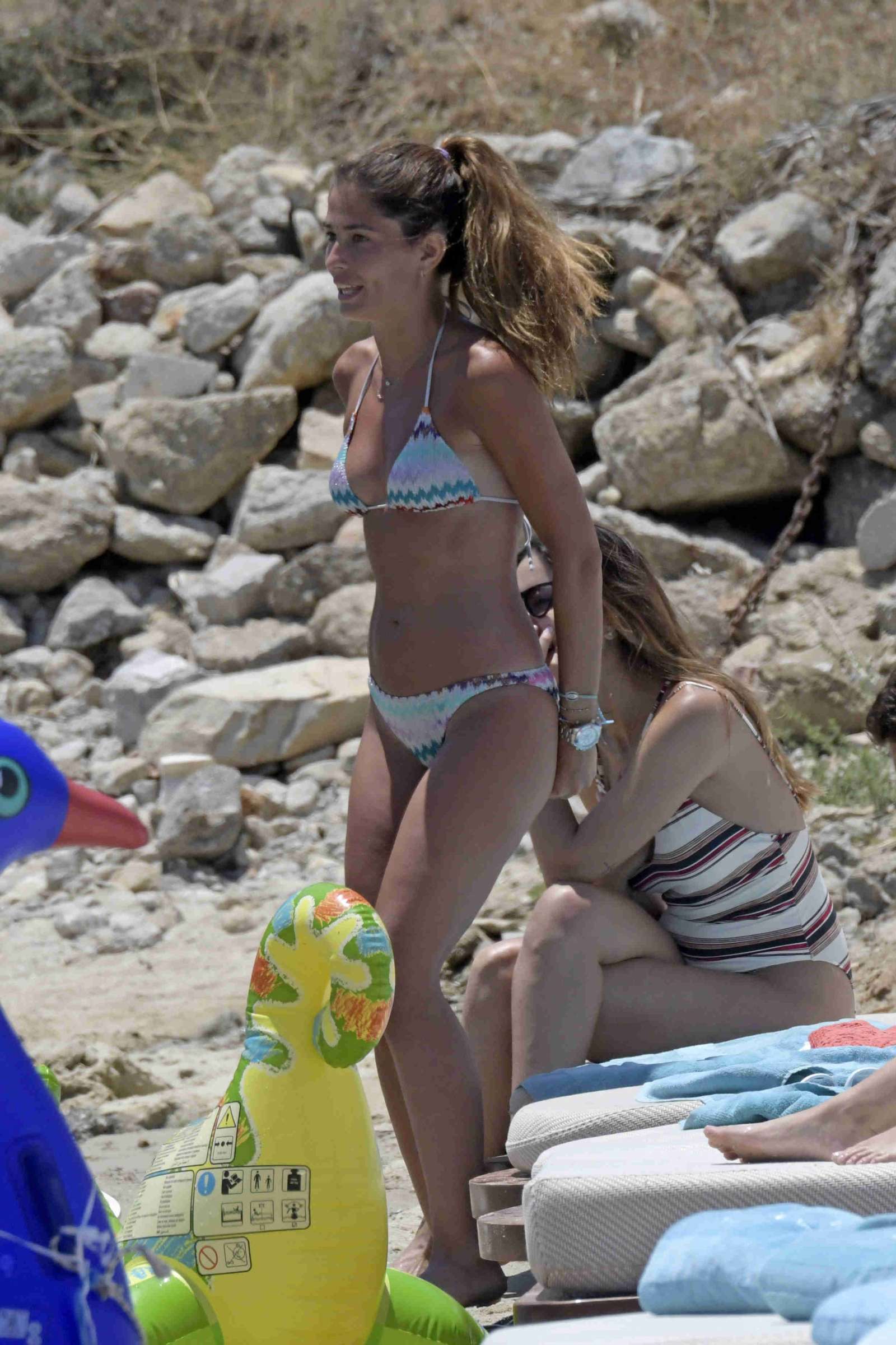 Coral Simanovich in Bikini on the beach in Mykonos