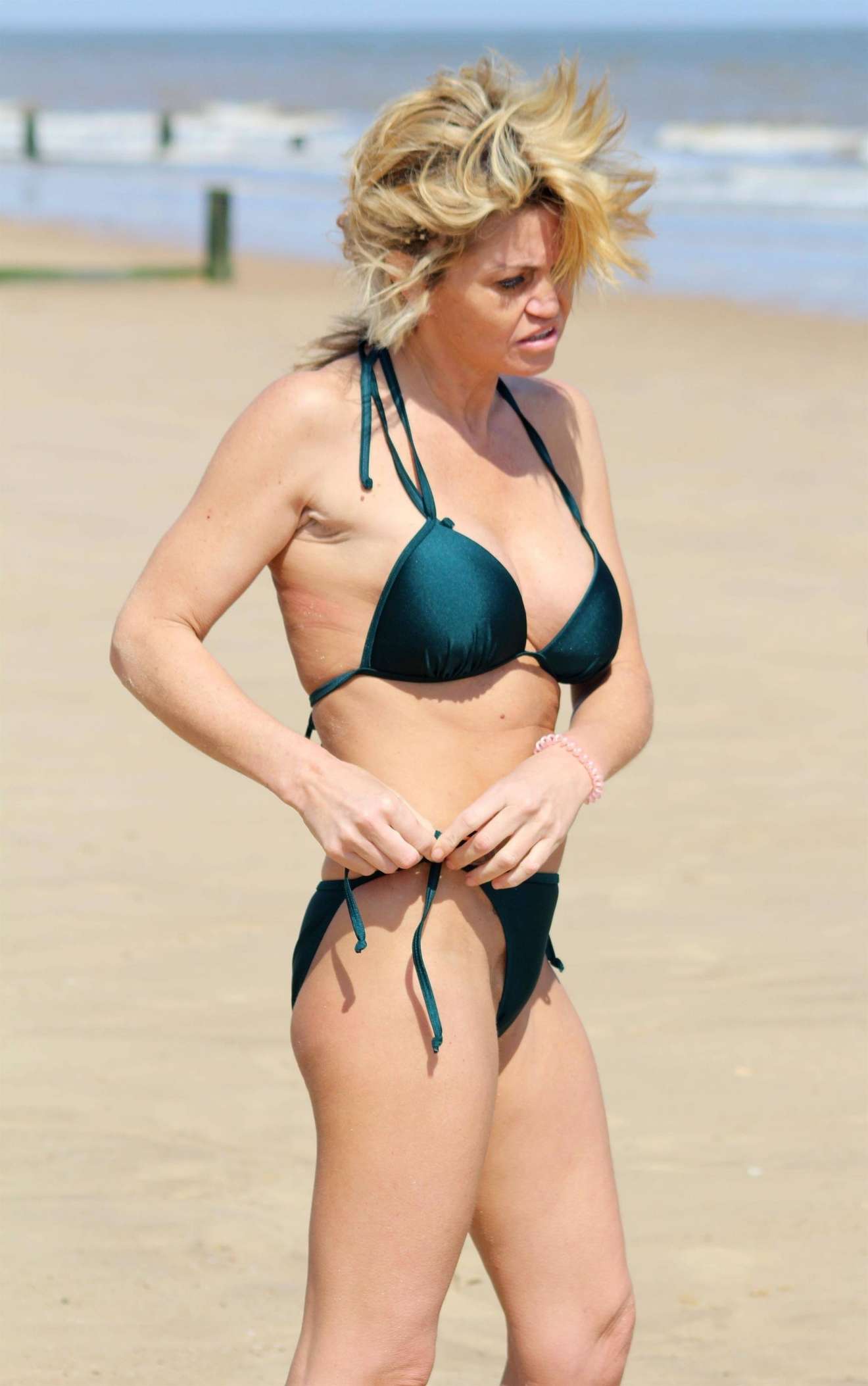 Danniella Westbrook â€“ Wearing Green Bikini in Frinton-on-Sea