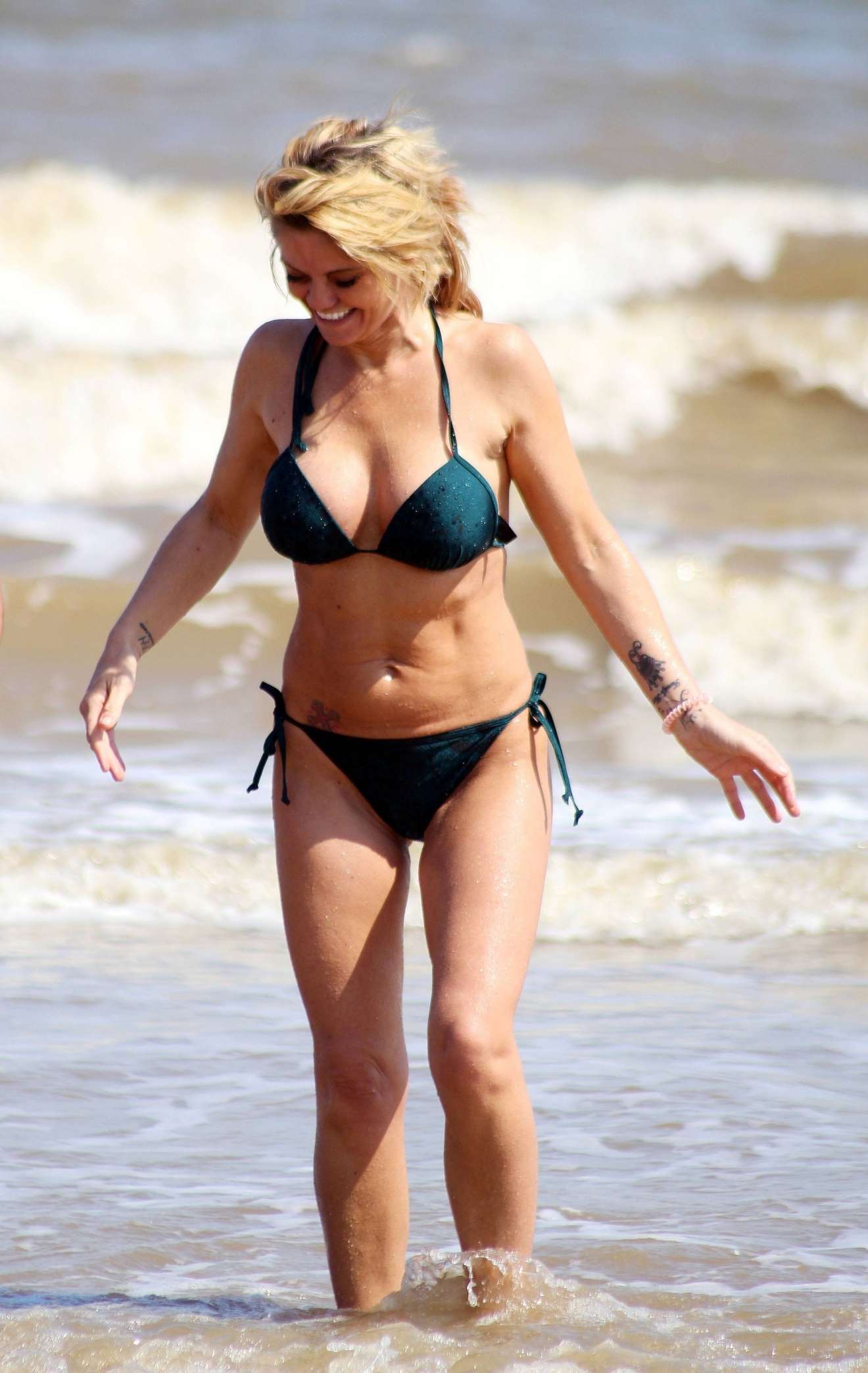 Danniella Westbrook â€“ Wearing Green Bikini in Frinton-on-Sea
