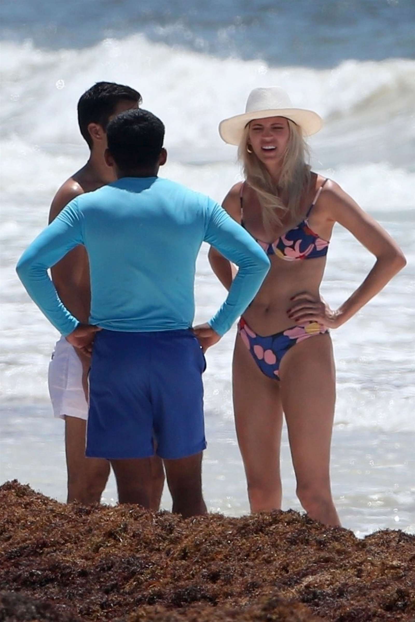 Devon Windsor in Bikini at the beach in Tulum
