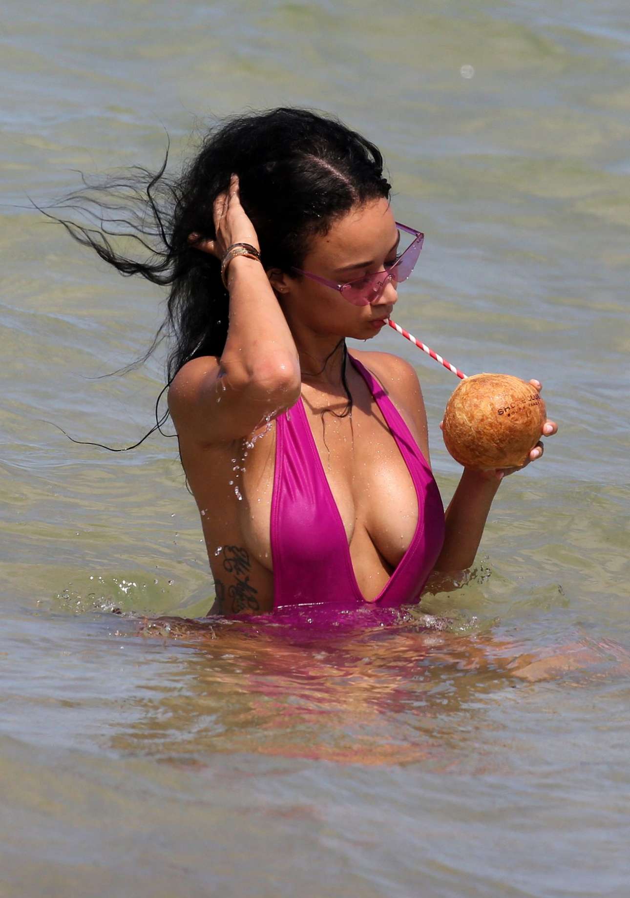 Draya Michele in Swimsuit in Miami