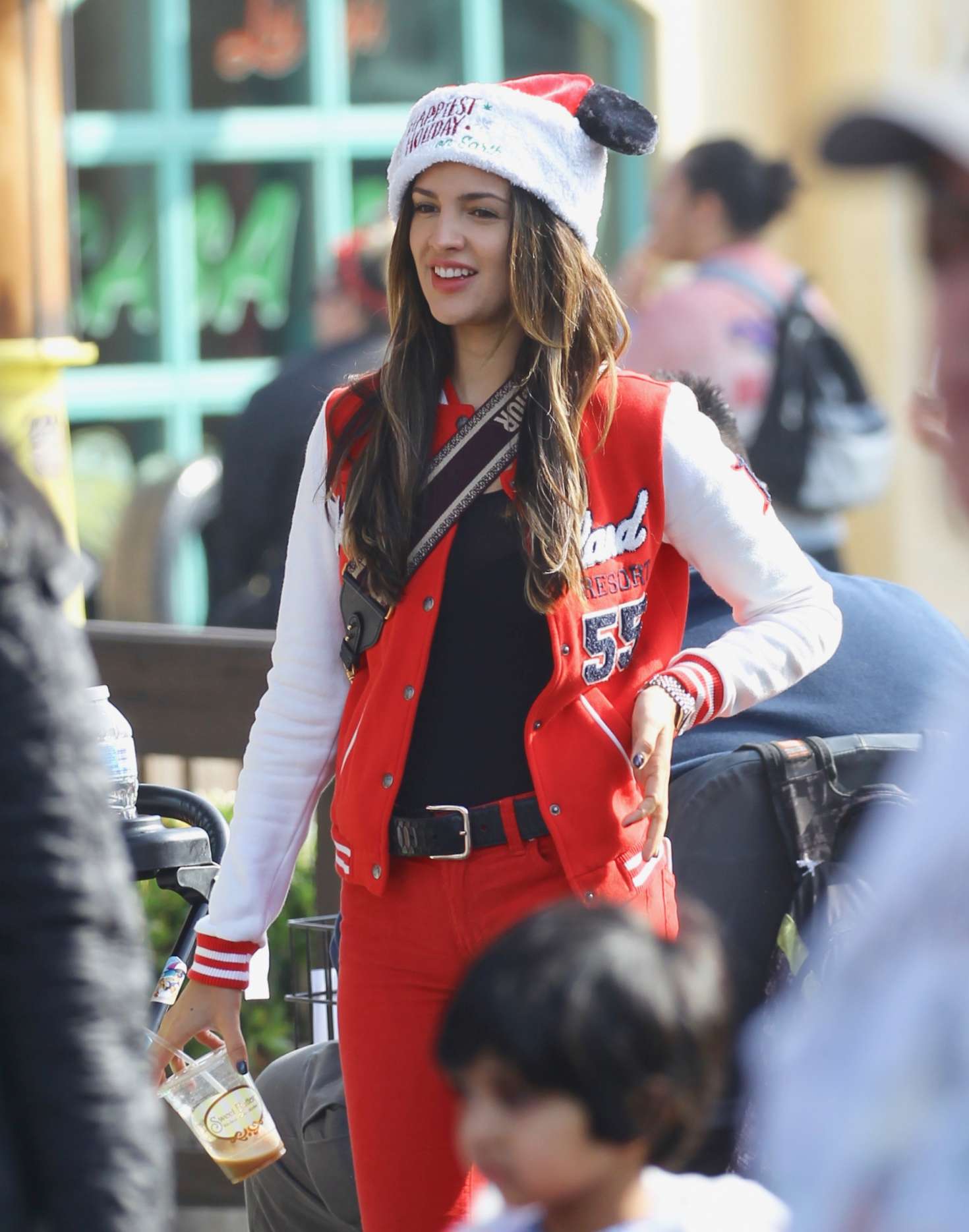 Eiza Gonzalez at Disneyland Park with her family in Los Angeles