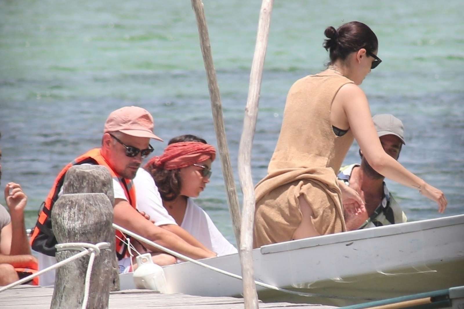 Eiza Gonzalez in Bikini with Josh Duhamel on vacation in Chunyaxche