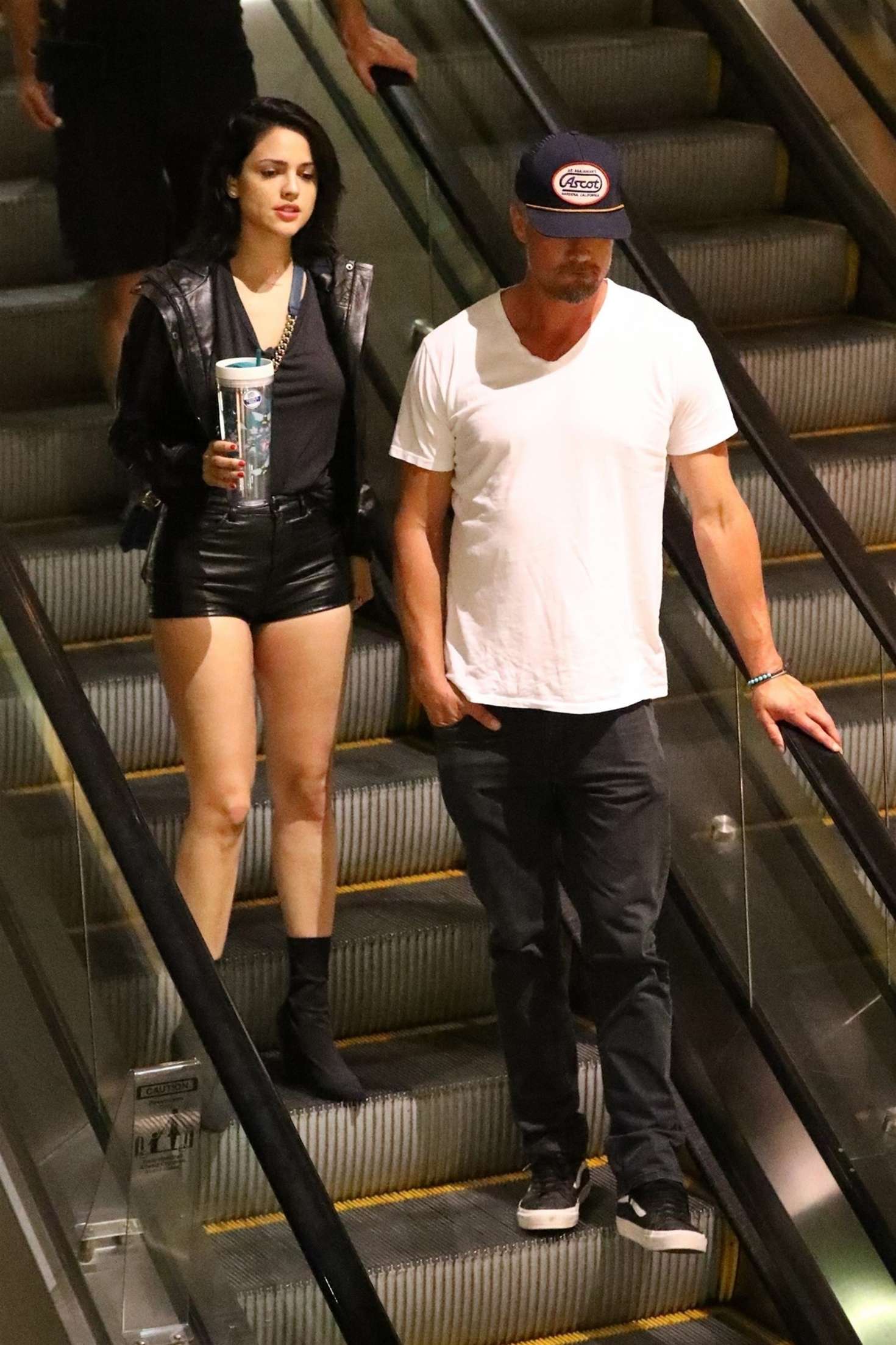 Eiza Gonzalez in Shorts with Josh Duhamel â€“ Out in Hollywood