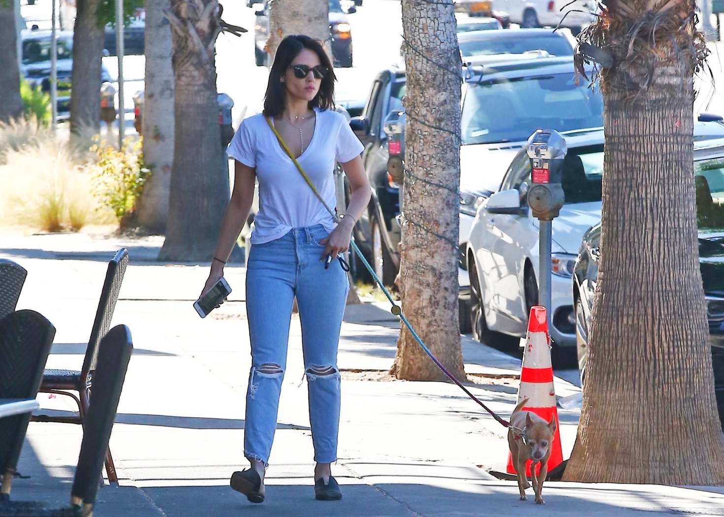 Eiza Gonzalez with her dog at Sweet Butter Kitchen in Sherman Oaks
