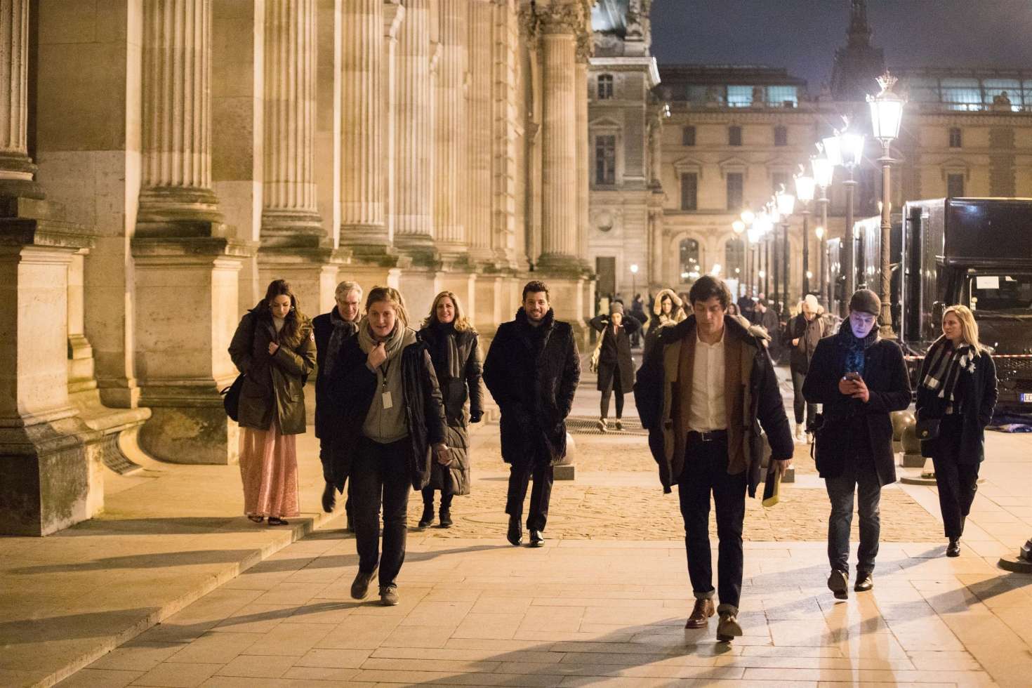 Elizabeth Gillies â€“ On â€˜Dynastyâ€™ Season 2 set at the Louvre in Paris