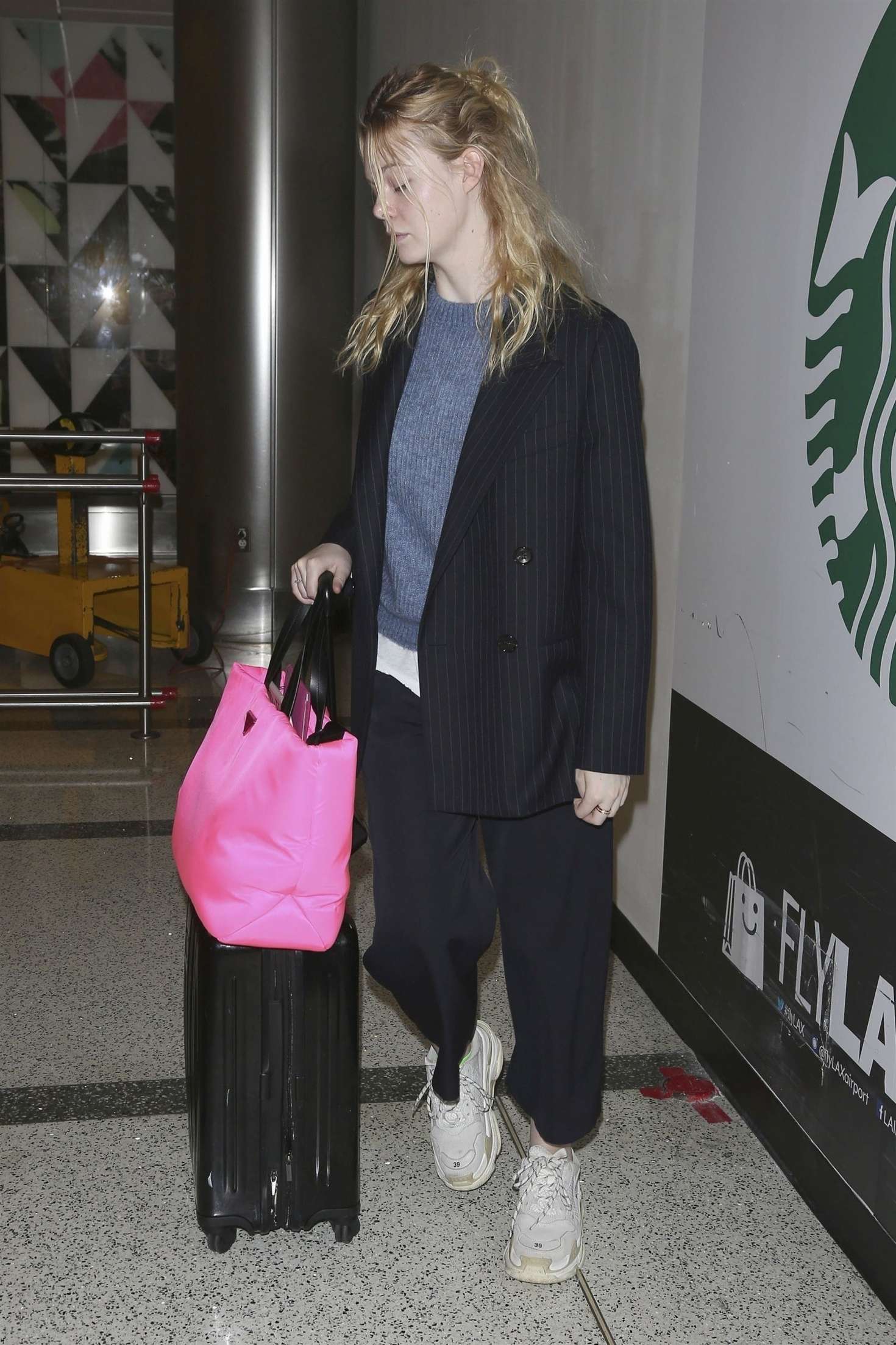 Elle Fanning at LAX International Airport in LA
