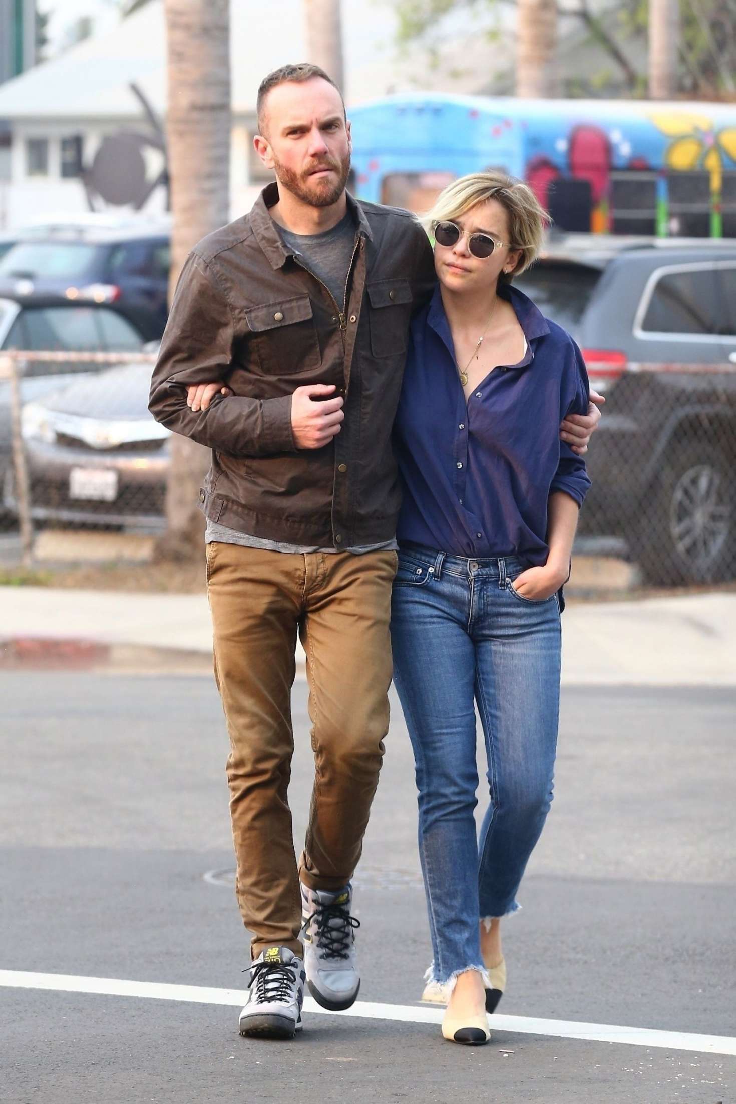 Emilia Clarke and Charlie McDowell â€“ Out in Venice Beach