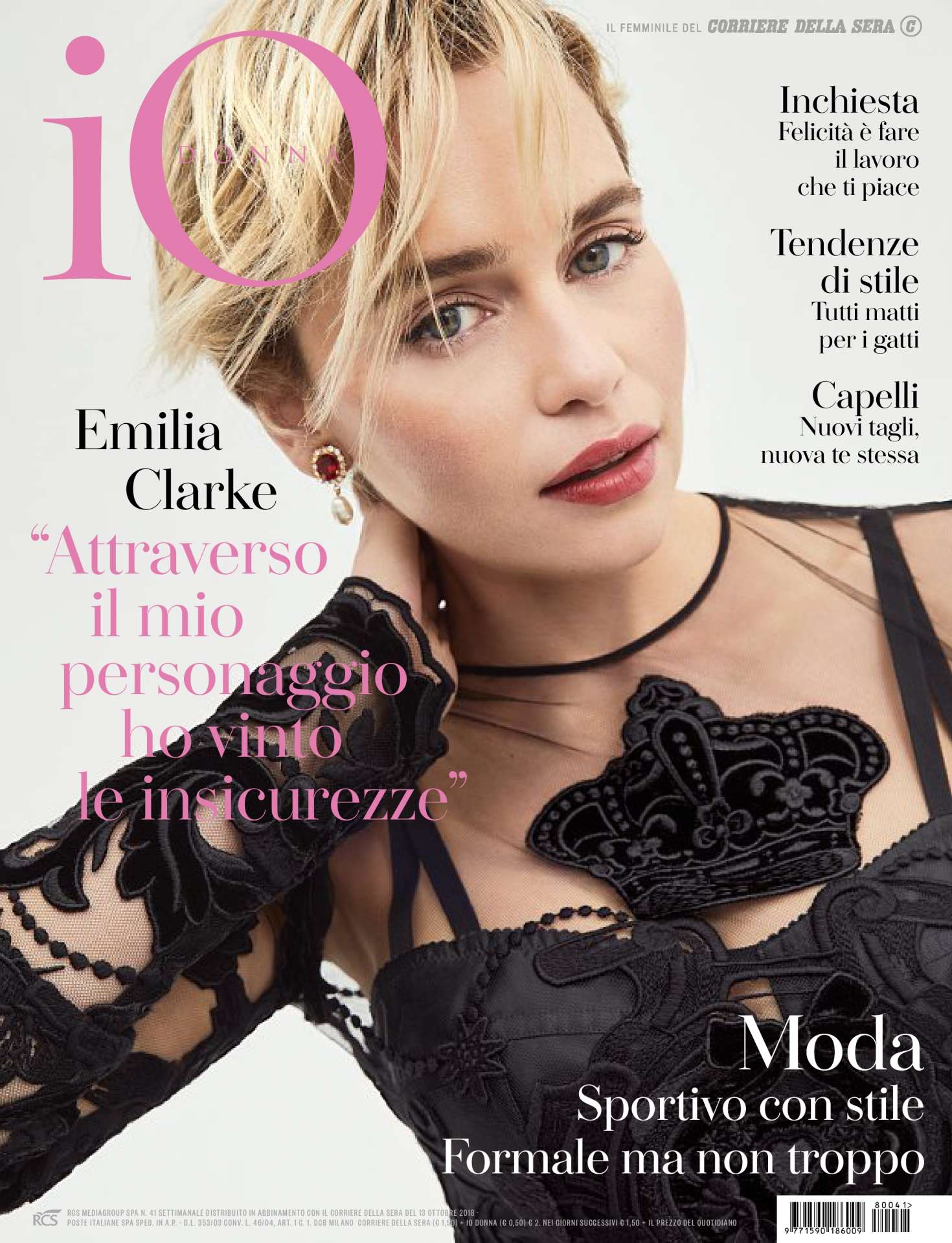 Emilia Clarke â€“ iO Donna Magazine (October 2018)