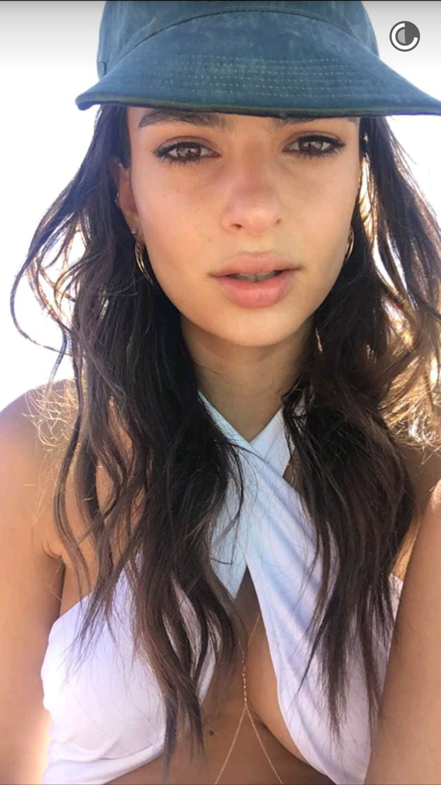 Emily Ratajkowski in White Bikini â€“ Instagram