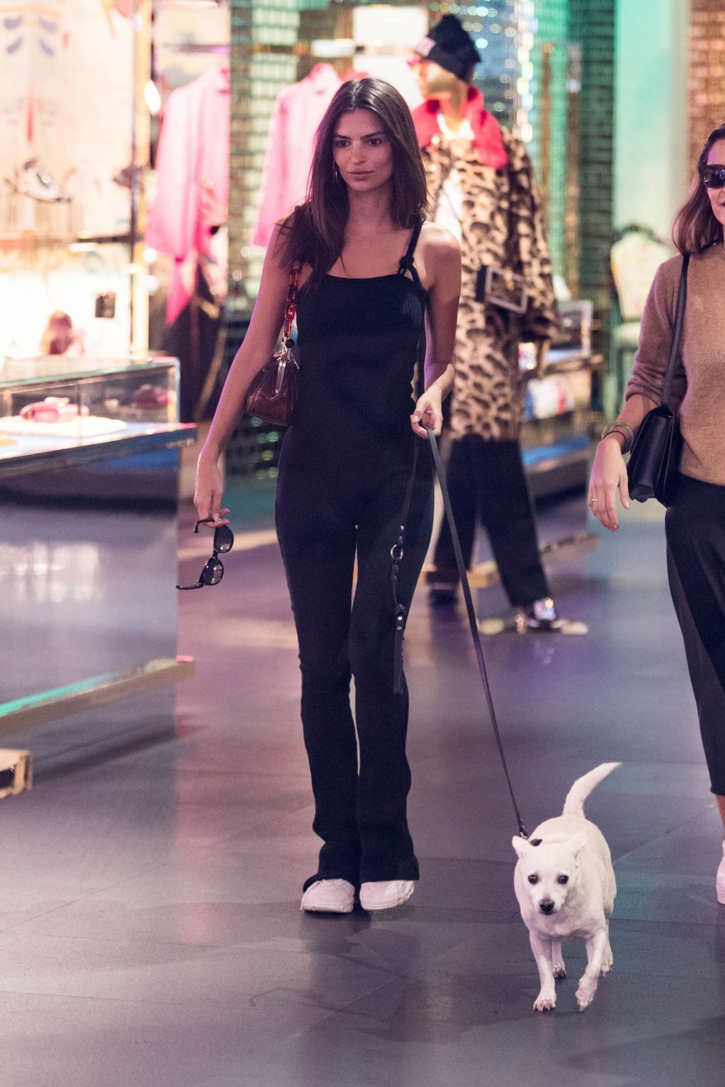 Emily Ratajkowski with her dog â€“ Shopping in NYC