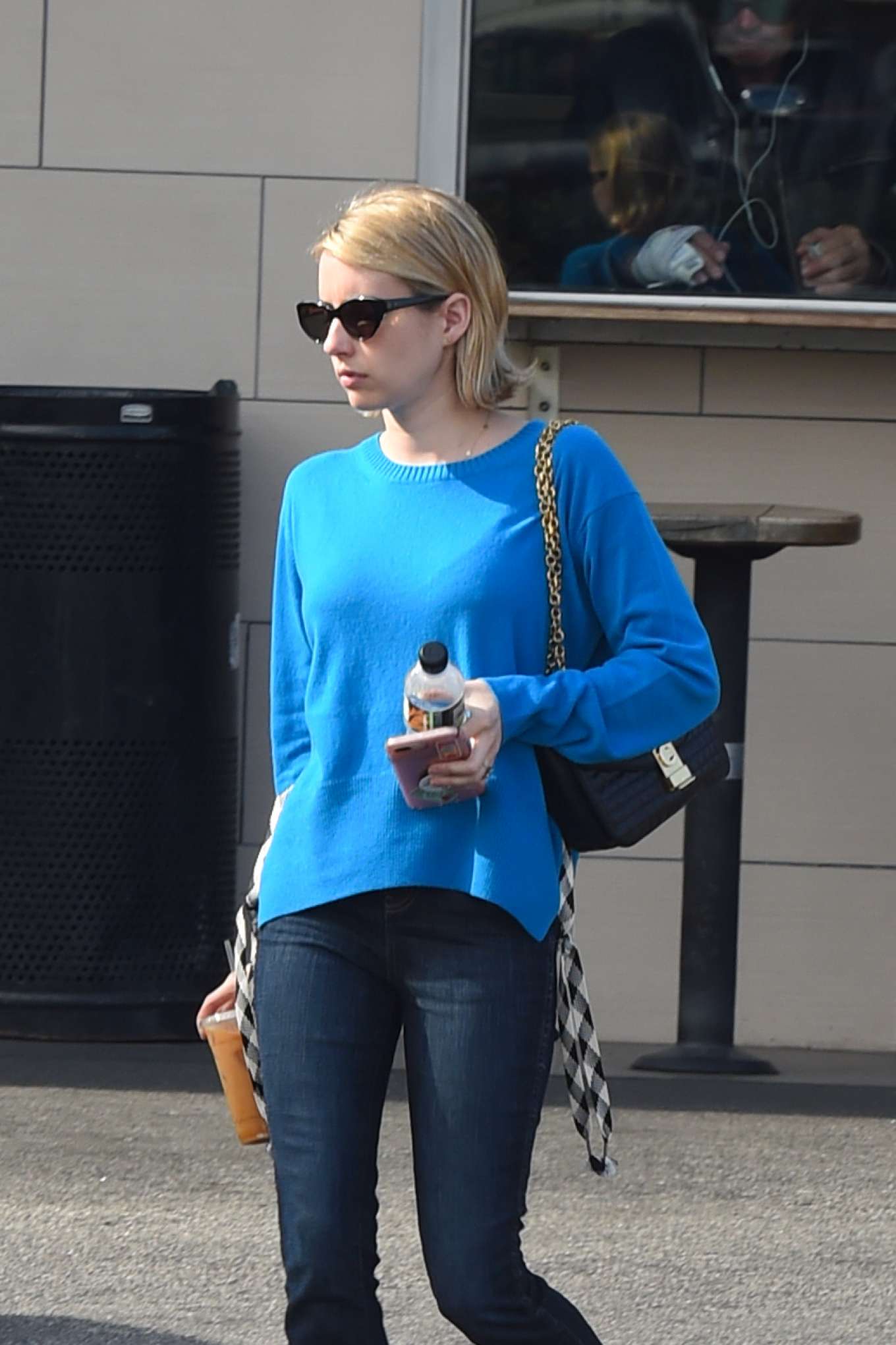 Emma Roberts in Blue Sweater â€“ Out in Los Angeles
