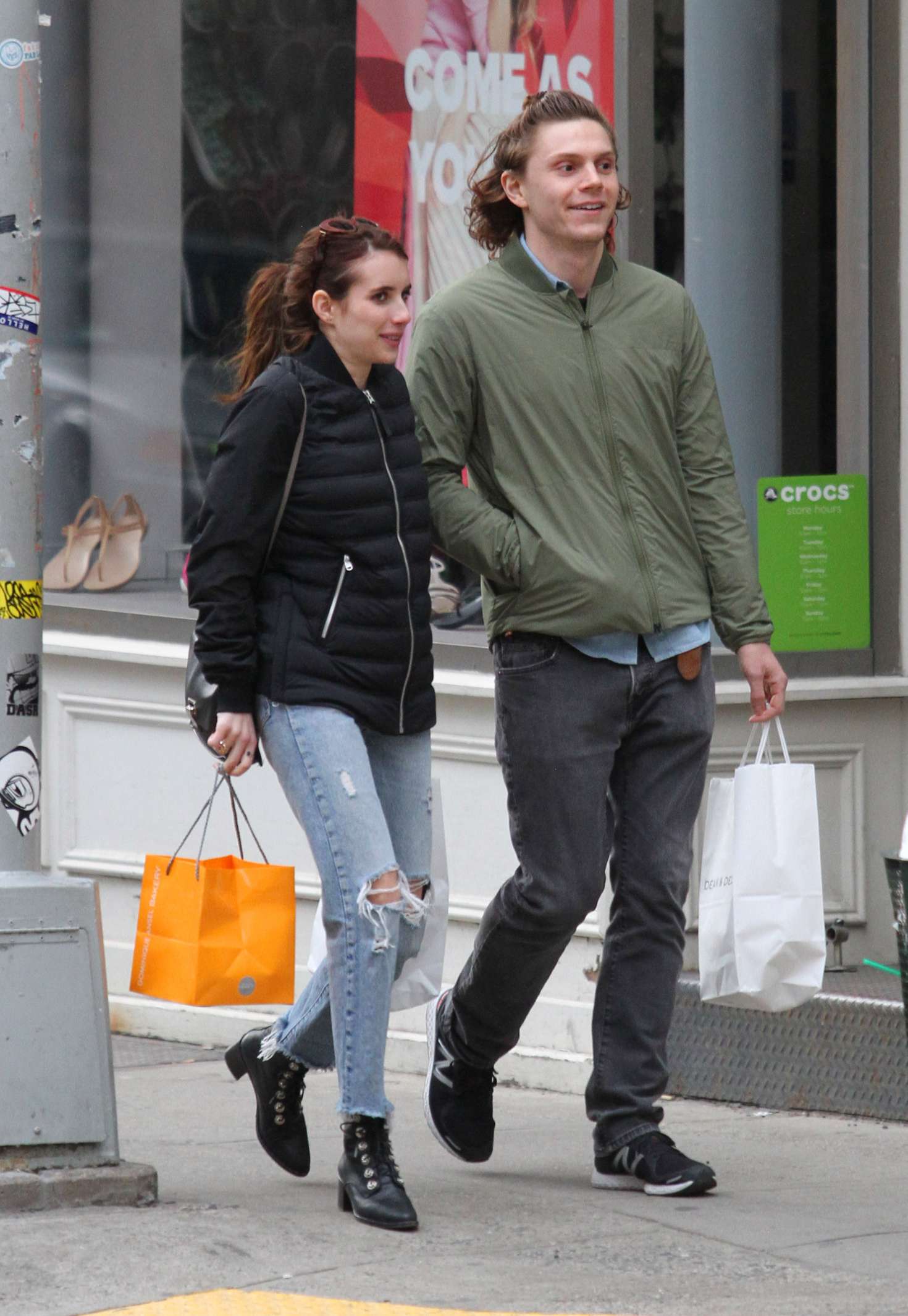 Emma Roberts with boyfriend in NYC