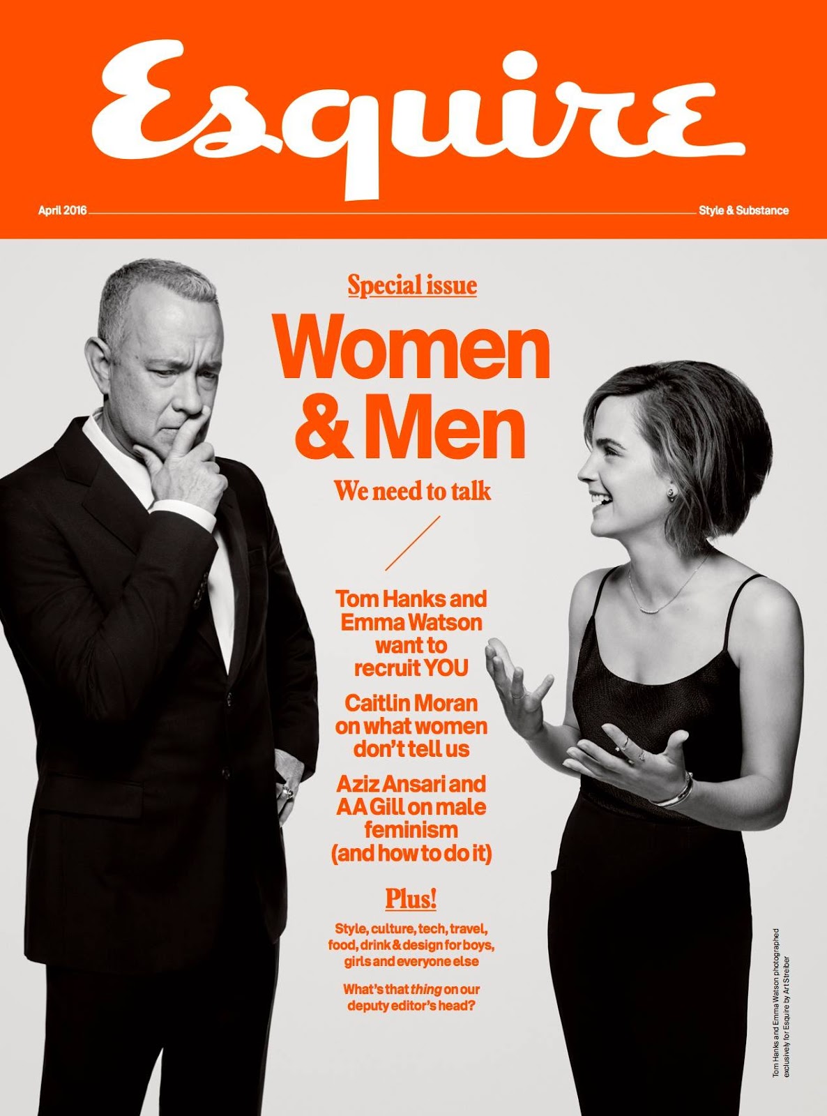 Emma Watson and Tom Hanks â€“ Esquire UK Magazine (April 2016)