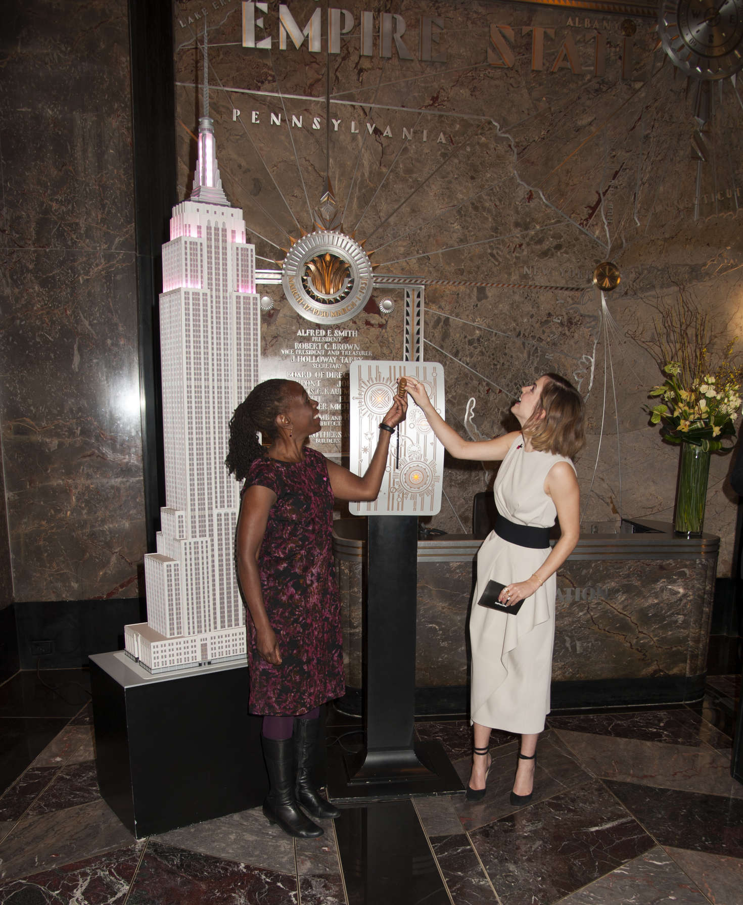 Emma Watson â€“ Lights The Empire State Building for International Womenâ€™s Day in NYC