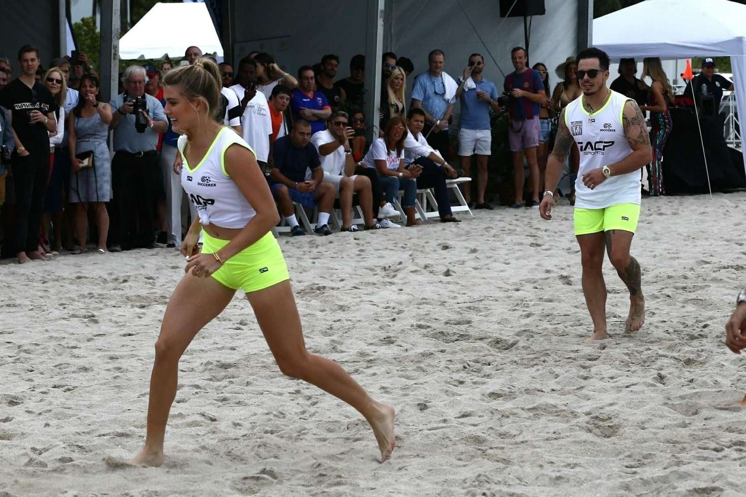 Eugenie Bouchard â€“ Sports Illustratedâ€™s Celebrity Beach Soccer Match in Miami