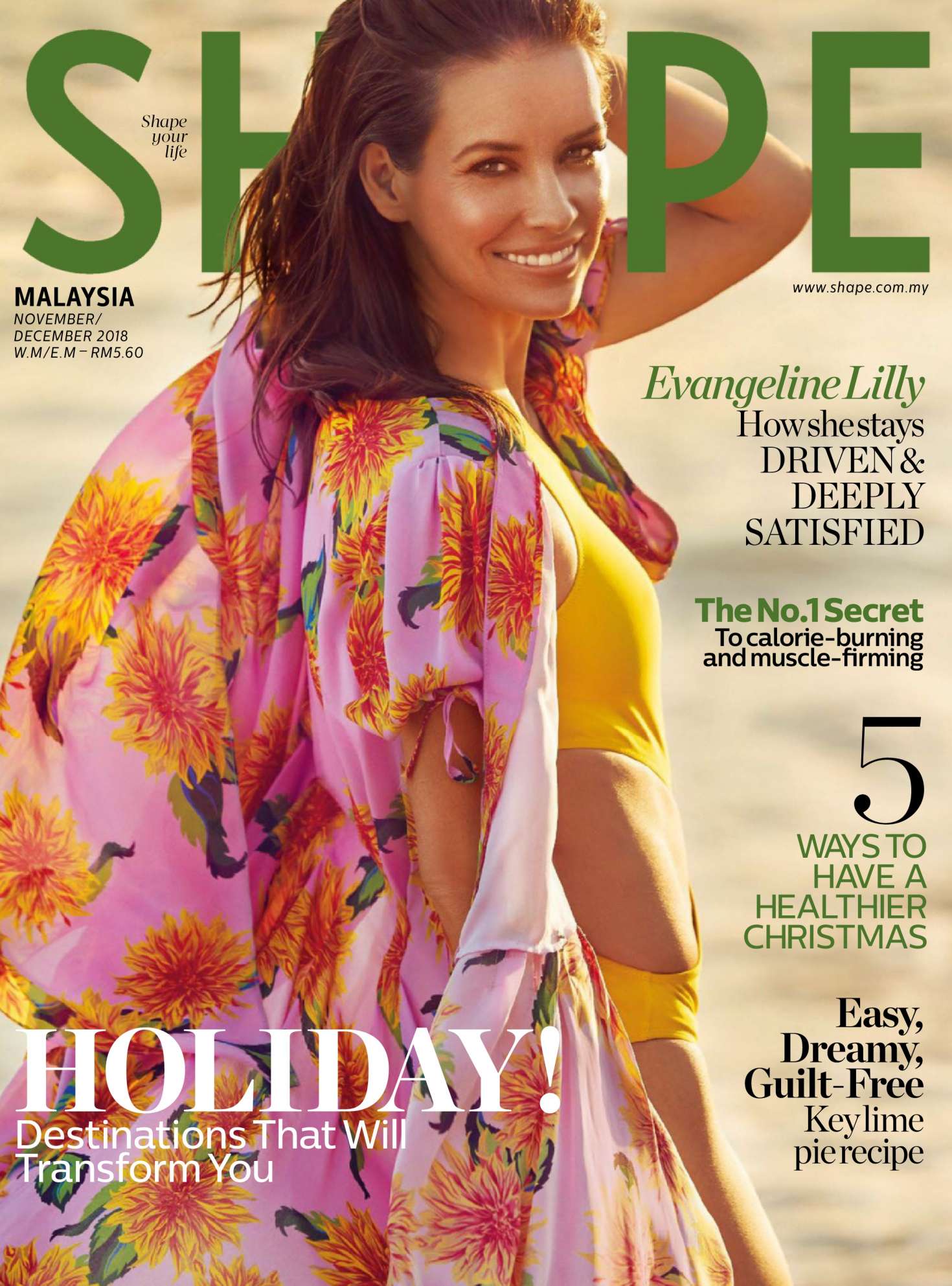 Evangeline Lilly â€“ Shape Malaysia Magazine (Nov/Dec 2018)