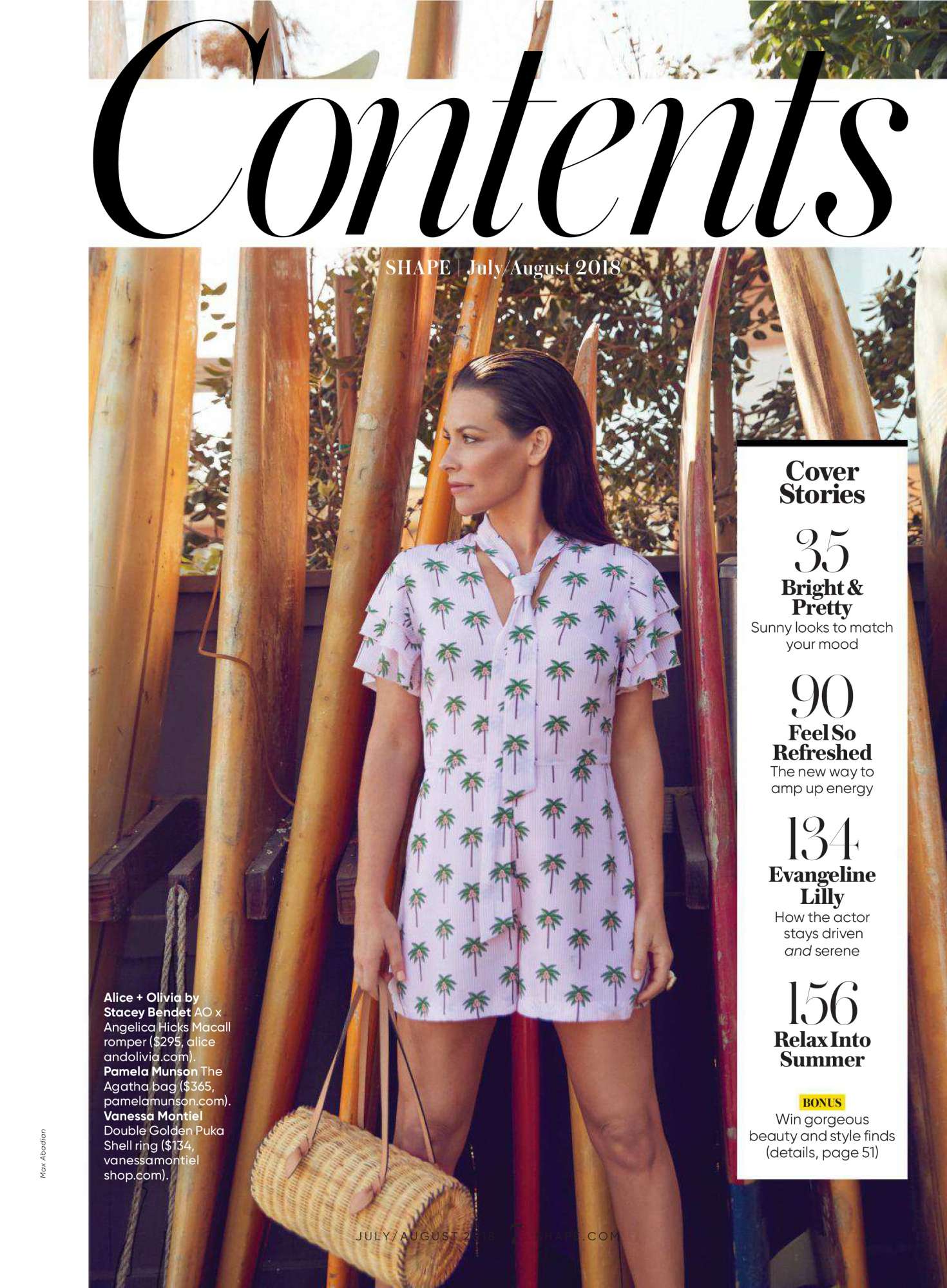 Evangeline Lilly â€“ Shape US Magazine (July 2018)