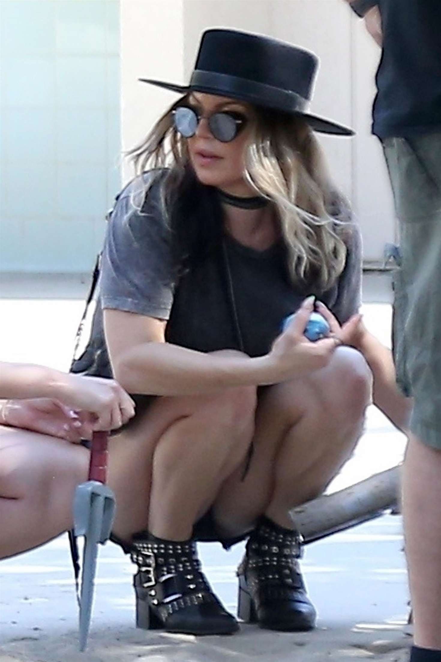Fergie in Black Shorts â€“ Out in Los Angeles