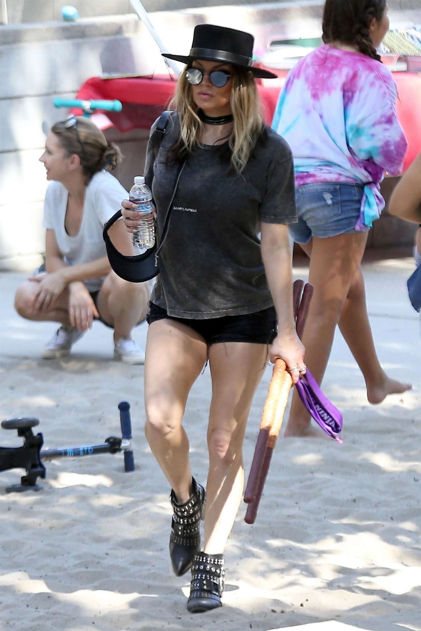 Fergie in Black Shorts â€“ Out in Los Angeles