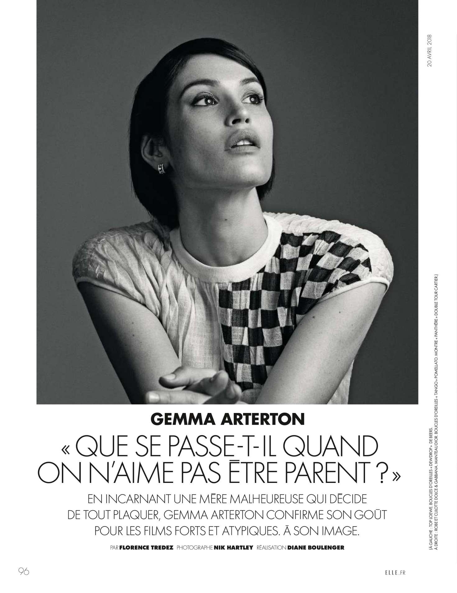 Gemma Arterton â€“ Elle France Magazine (April 2018)
