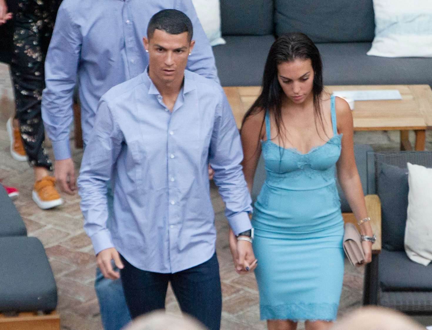 Georgina Rodriguez and Cristiano Ronaldo out in Malaga