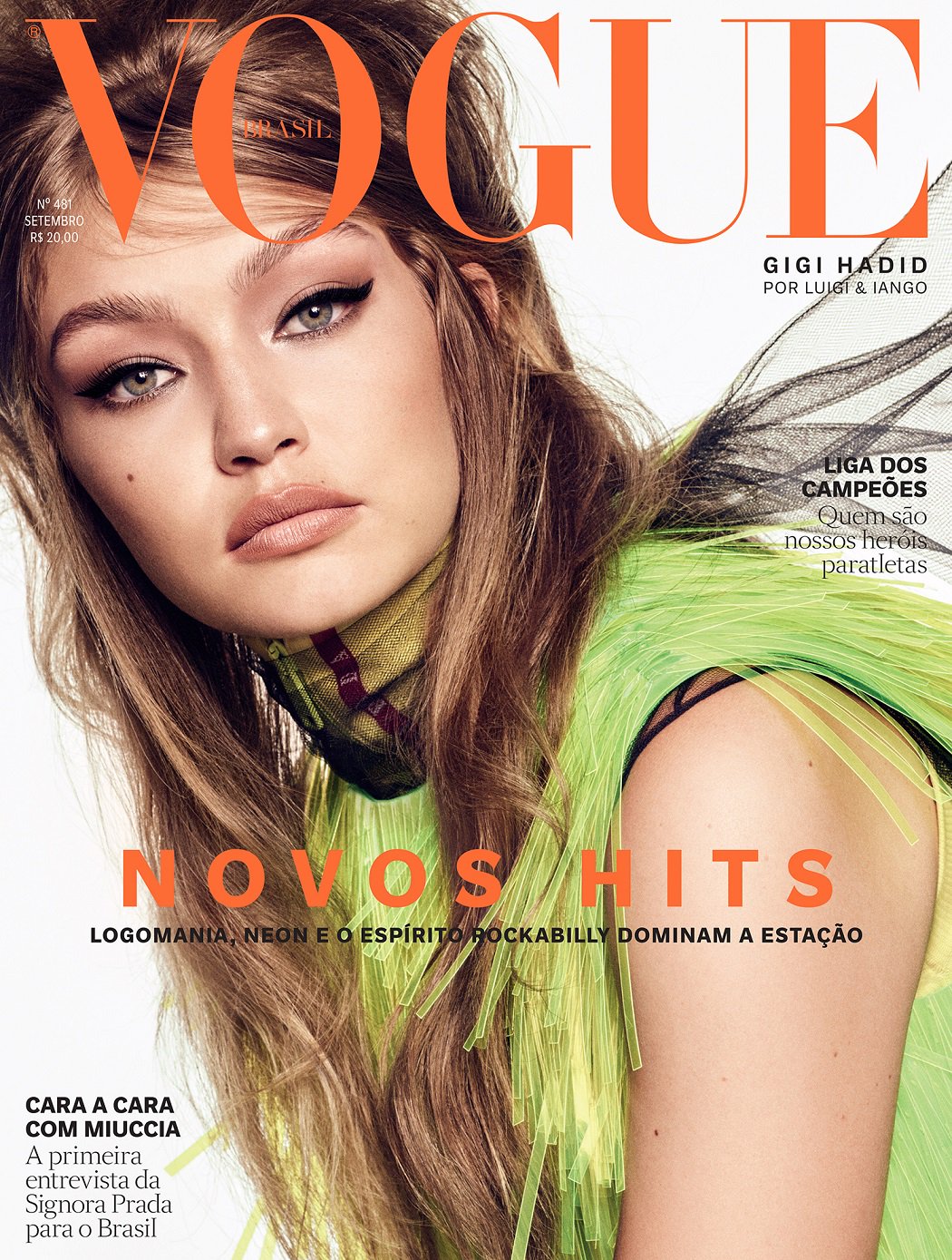 Gigi Hadid for Vogue Brazil Magazine (September 2018)