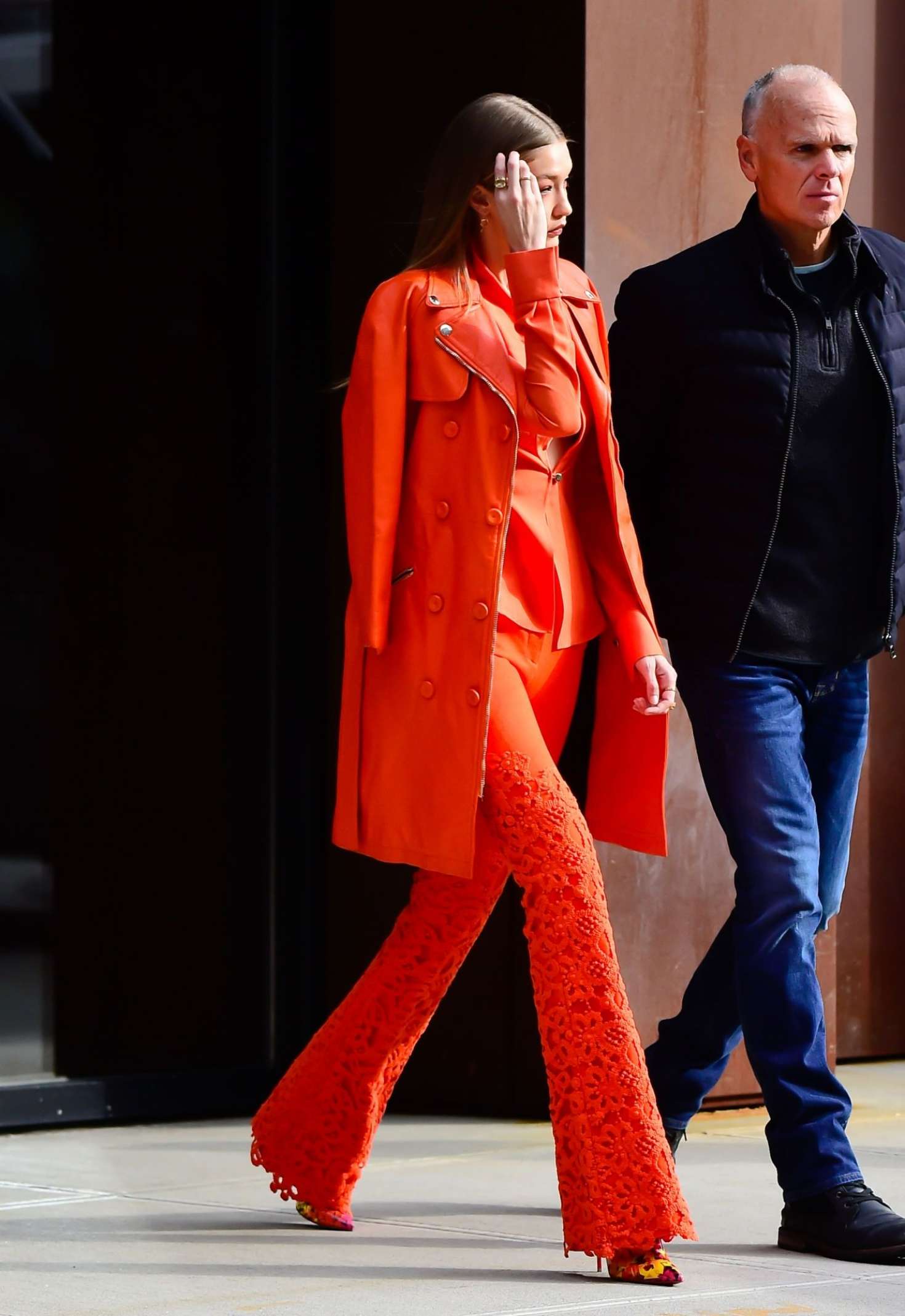 Gigi Hadid in Red â€“ Out and about in NYC