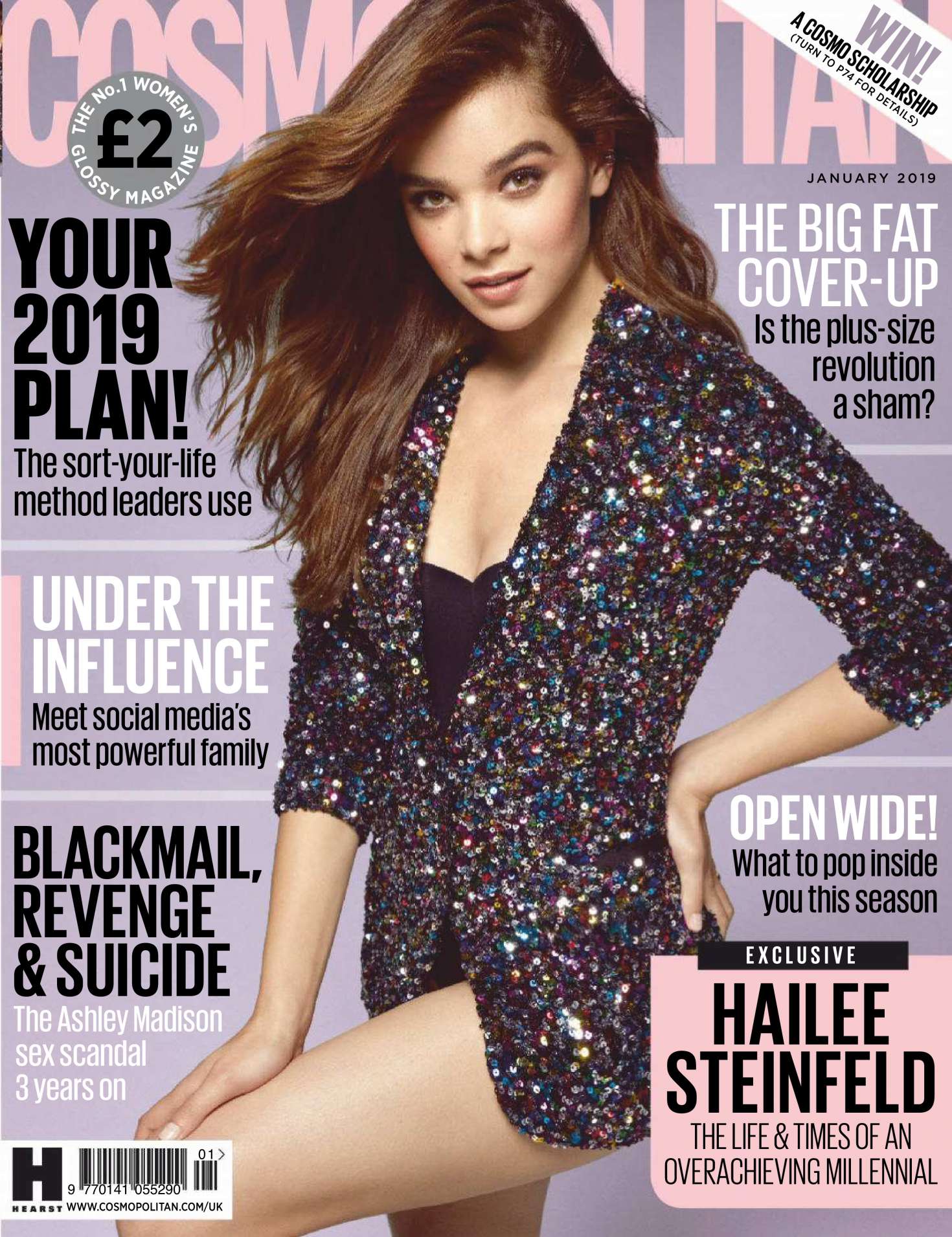 Hailee Steinfeld â€“ Cosmopolitan UK Magazine (January 2019)