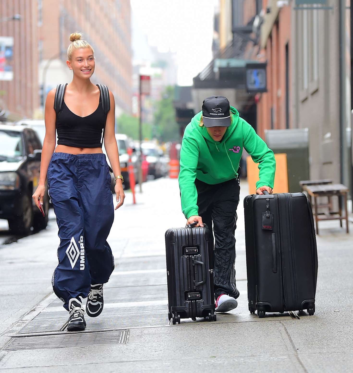 Hailey Baldwin and Justin Bieber â€“ Leaves the Milk Studios in New York