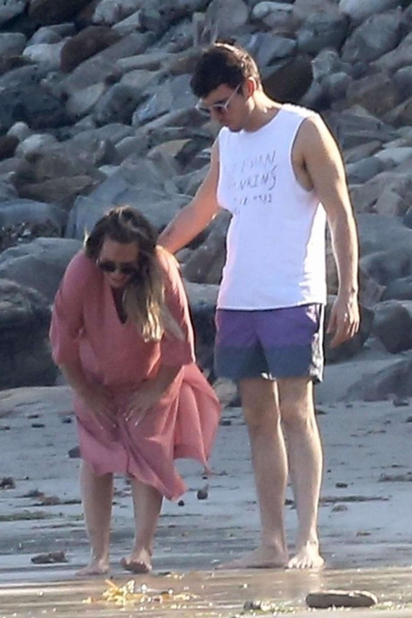 Hilary Duff in Bikini on the beach in Malibu