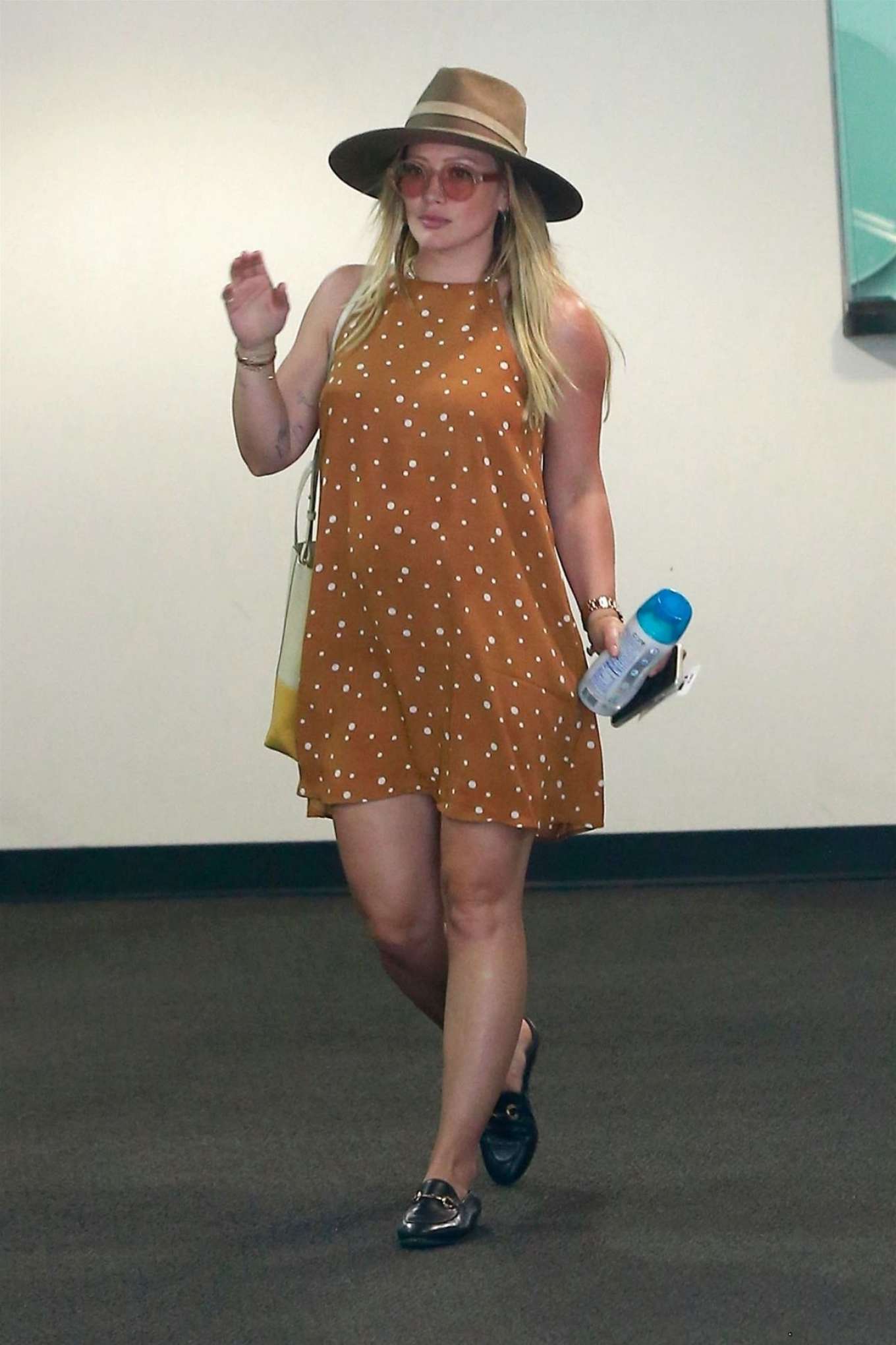 Hilary Duff in Mini Dress â€“ Out for lunch in Beverly Hills