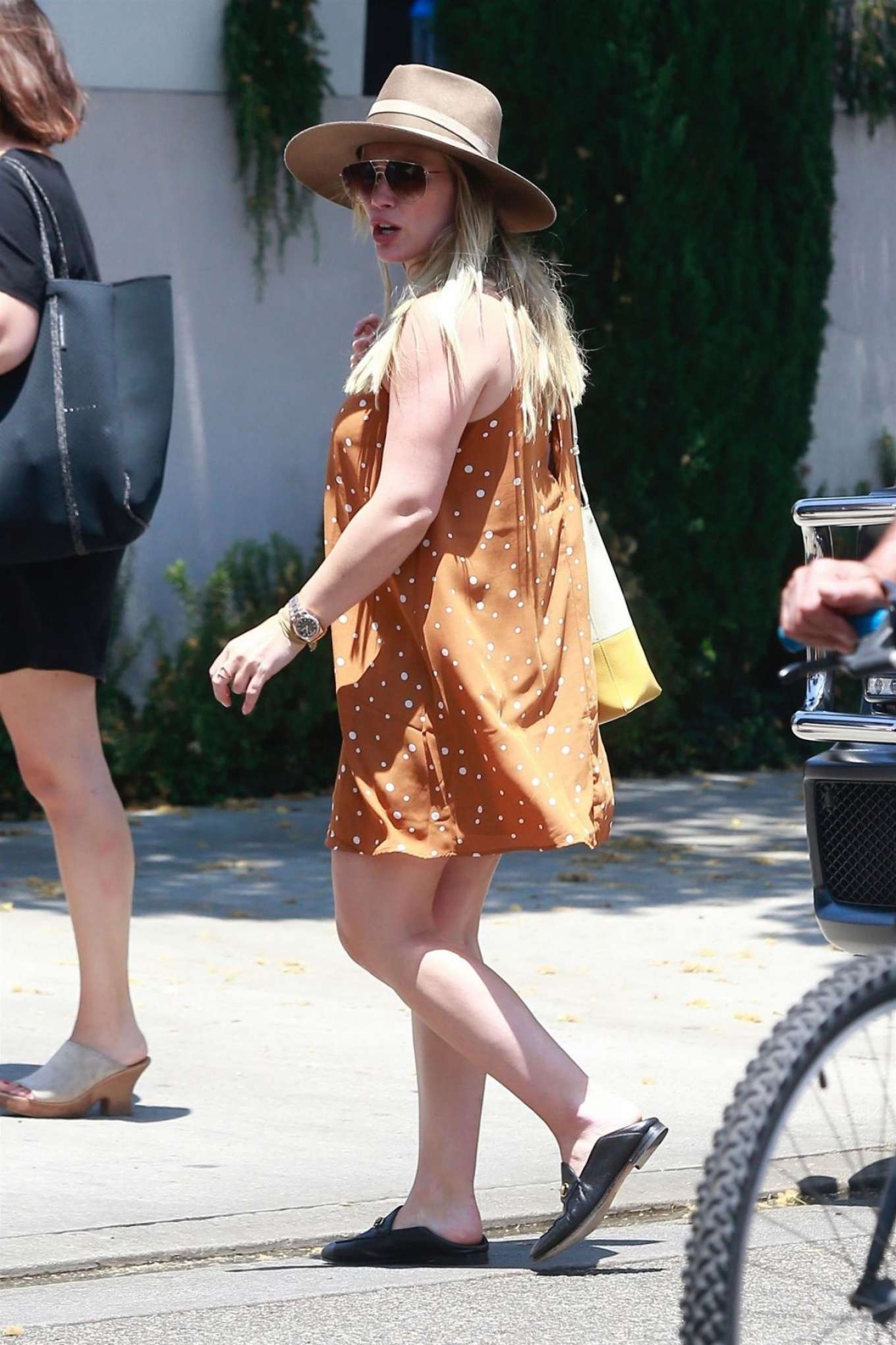 Hilary Duff in Mini Dress â€“ Out for lunch in Beverly Hills
