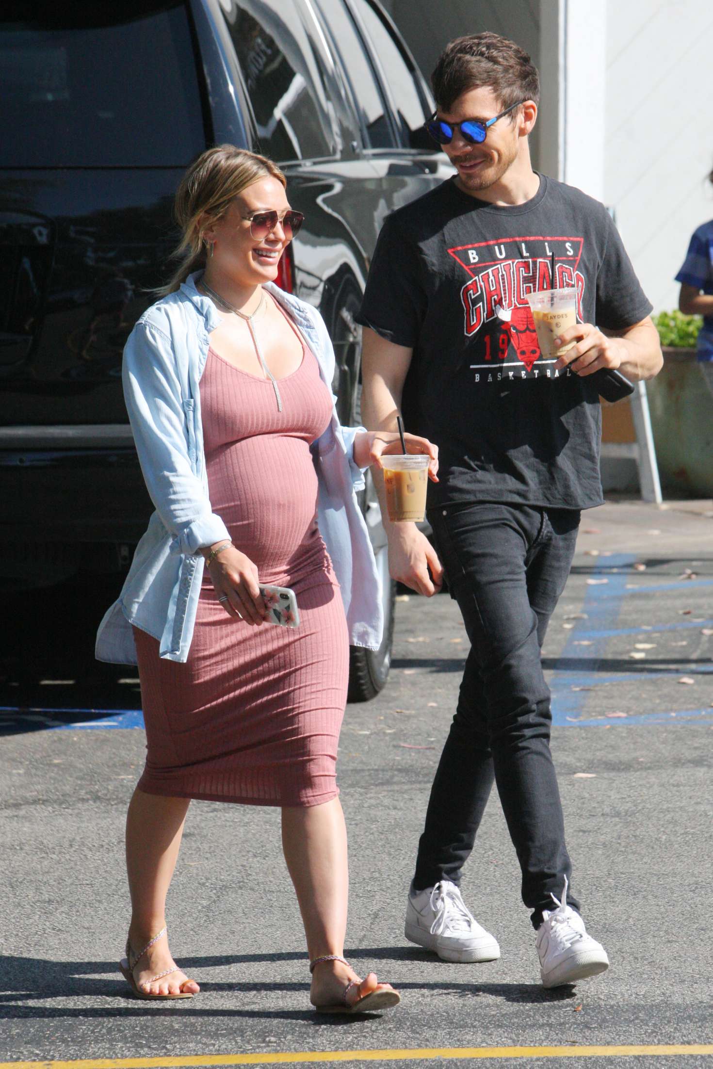 Hilary Duff in Tight Dress â€“ Out in Beverly Hills