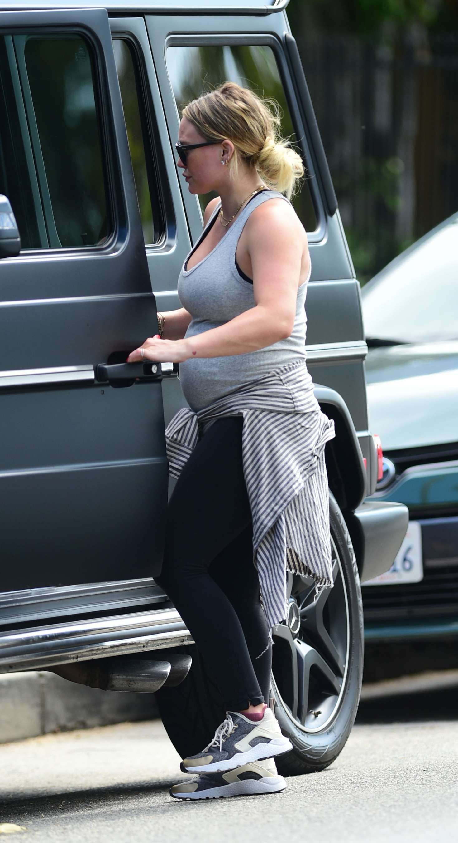 Hilary Duff in Tights out in Los Angeles