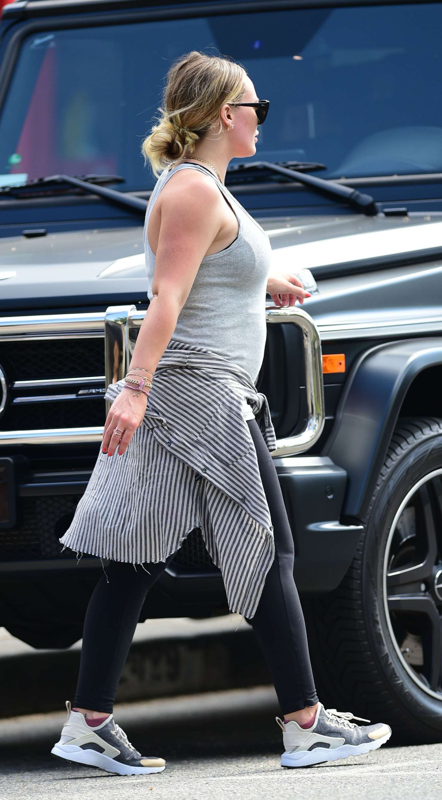 Hilary Duff in Tights out in Los Angeles