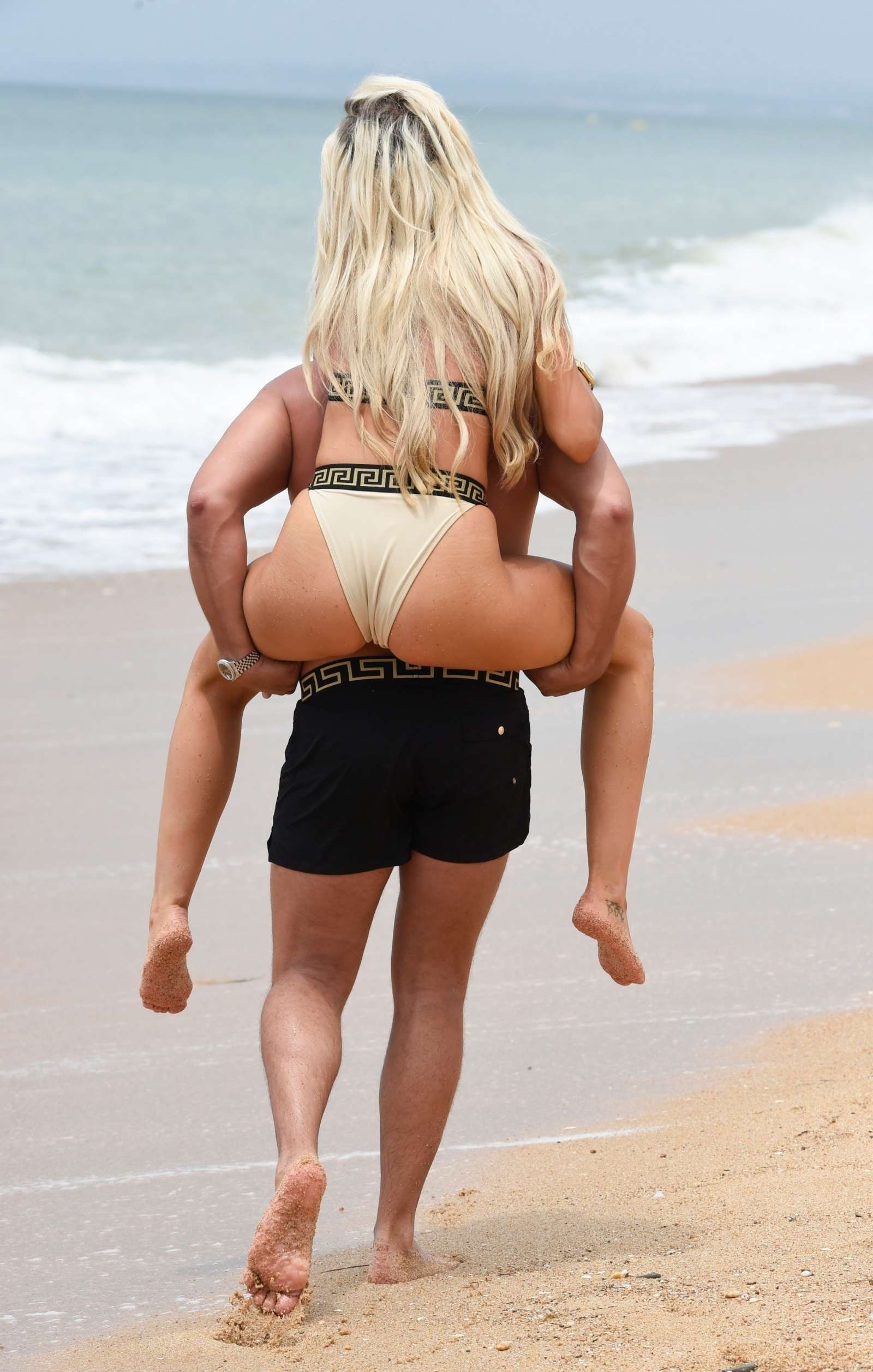 Isabelle Warburton in Bikini on the beach in Portugal