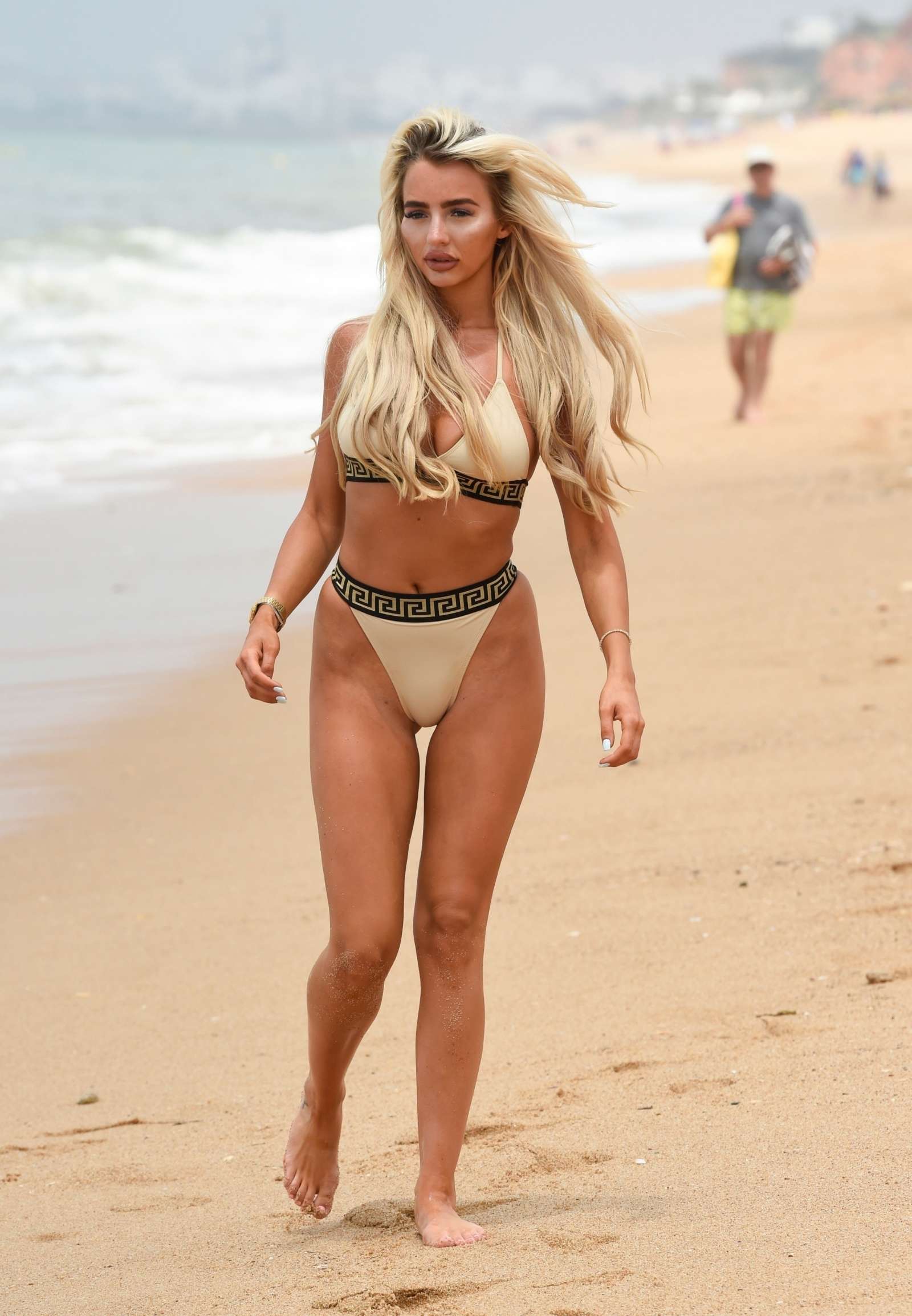 Isabelle Warburton in Bikini on the beach in Portugal
