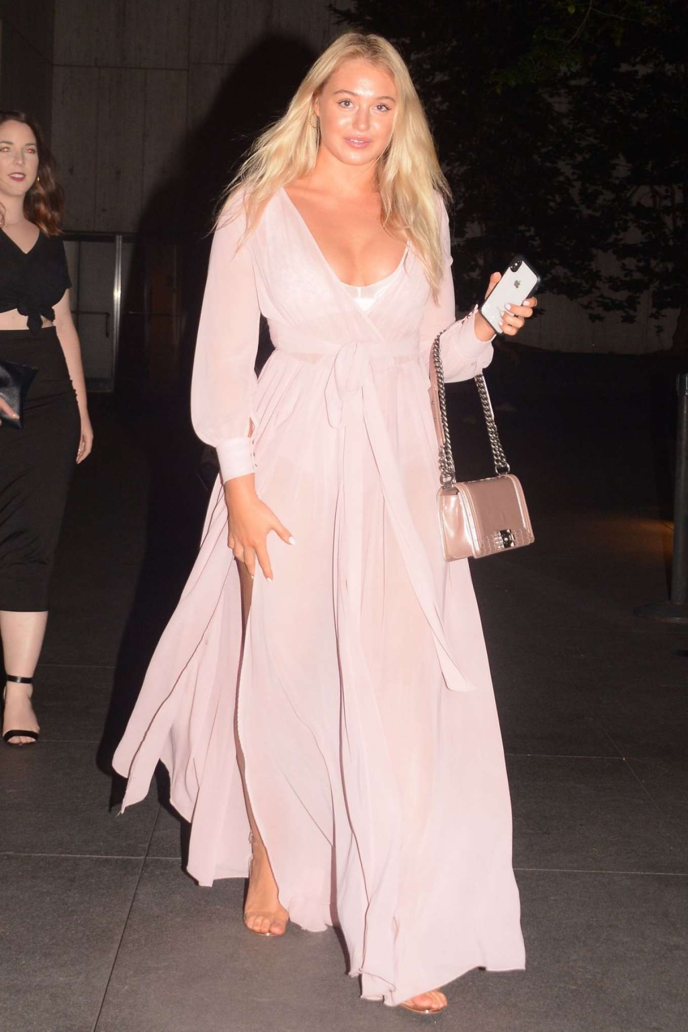 Iskra Lawrence in Long Dress â€“ Night Out in New York