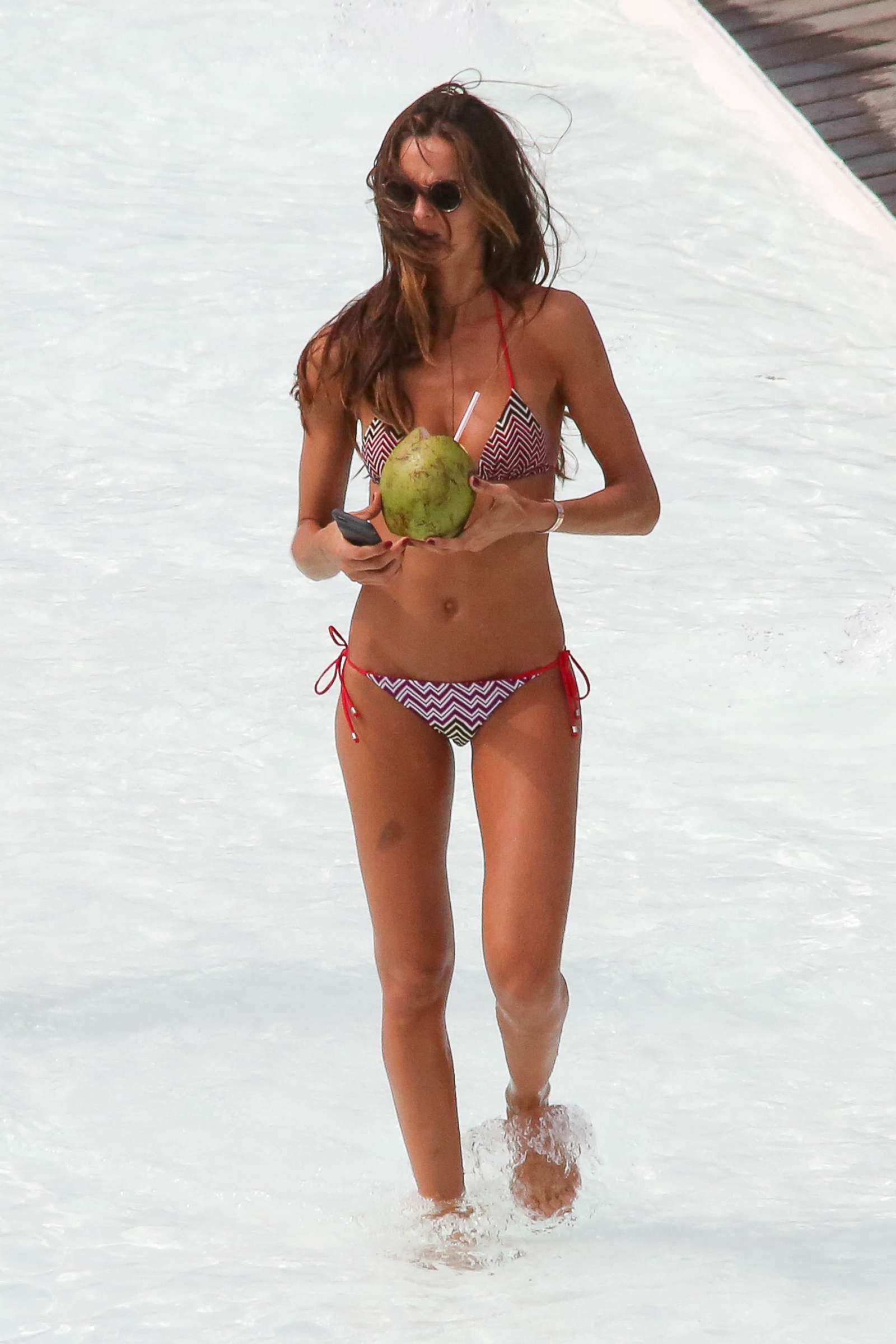 Izabel Goulart in tiny bikini in Brazil