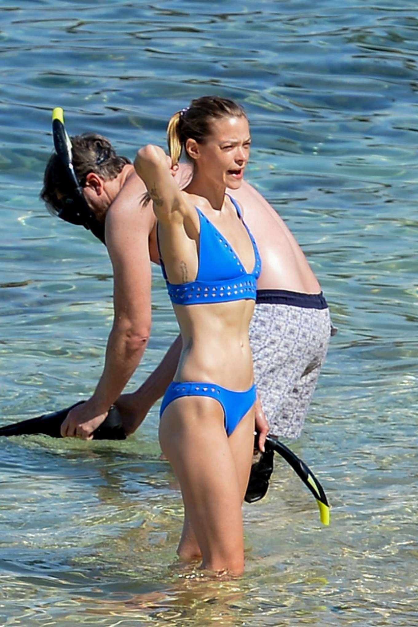 Jamie King in Blue Bikini at the beach in Hawaii