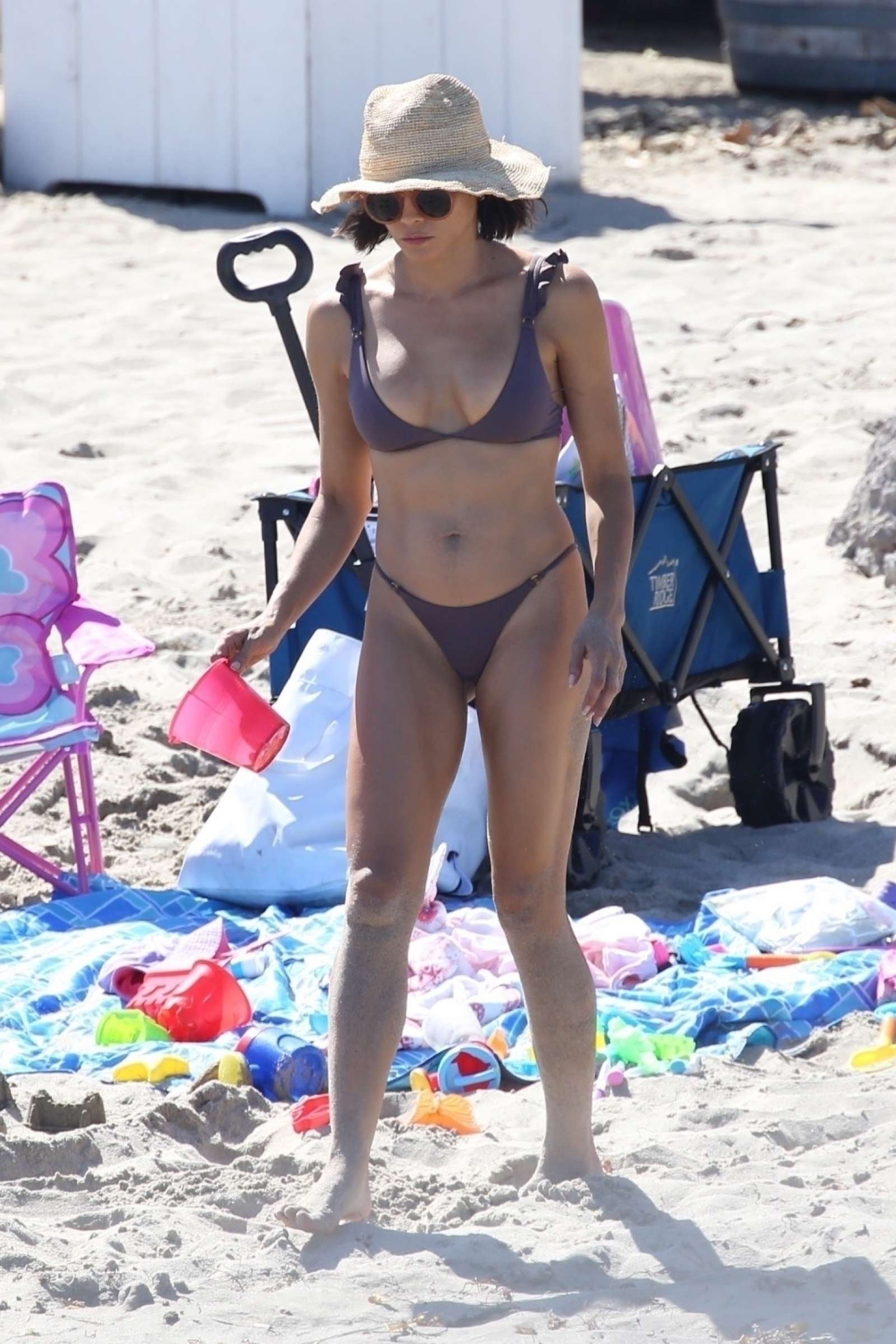 Jenna Dewan in Lavender Bikini on the beach in Malibu