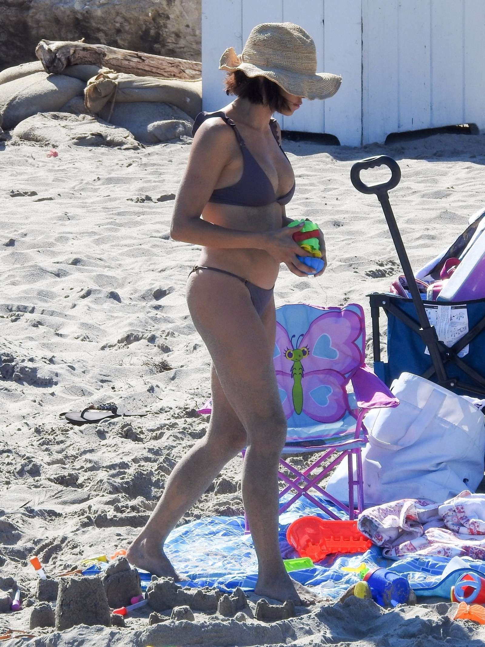 Jenna Dewan in Lavender Bikini on the beach in Malibu