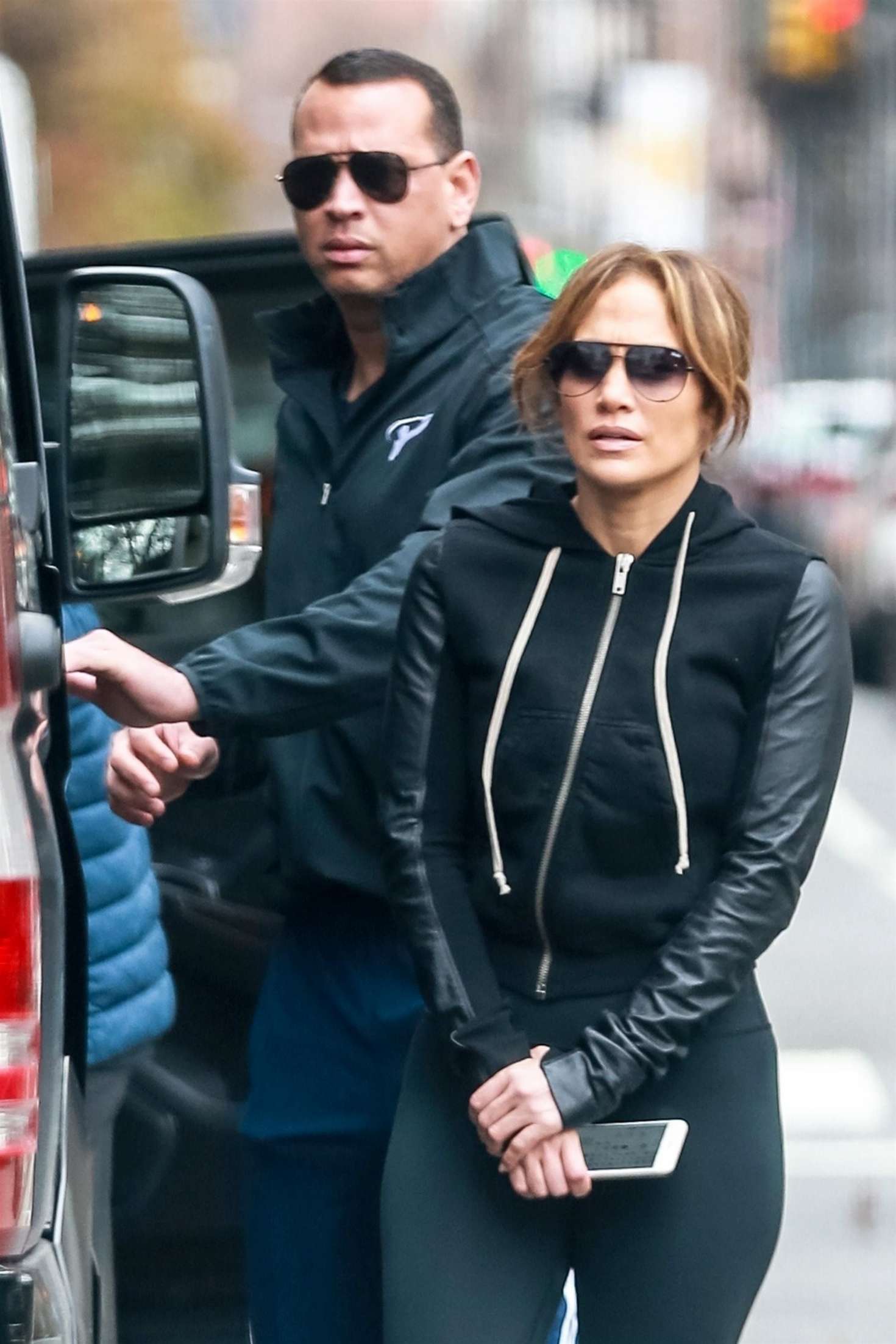 Jennifer Lopez in Leggings â€“ Heading to the gym in NYC